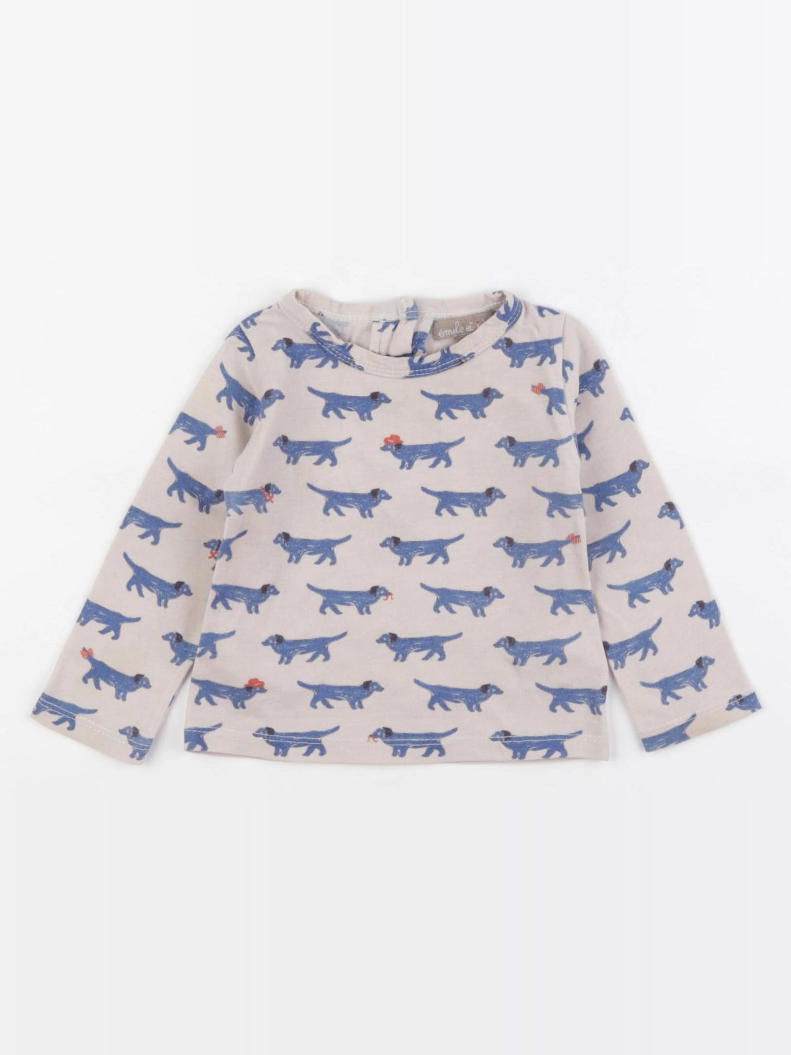 Emile et Ida - tee-shirt beige - 6 mois