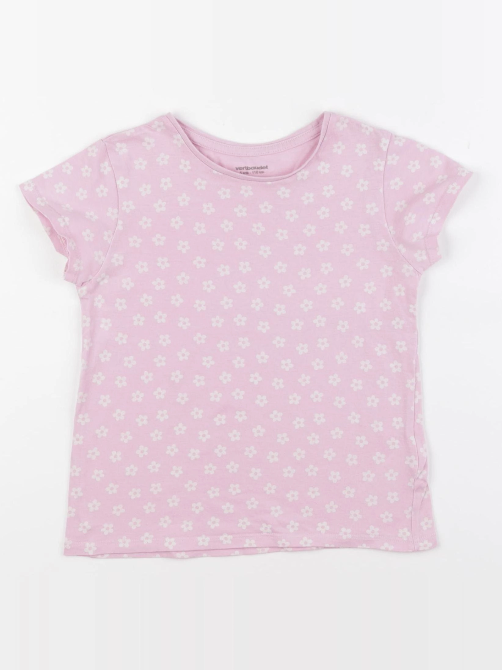 Vertbaudet - tee-shirt rose - 5 ans
