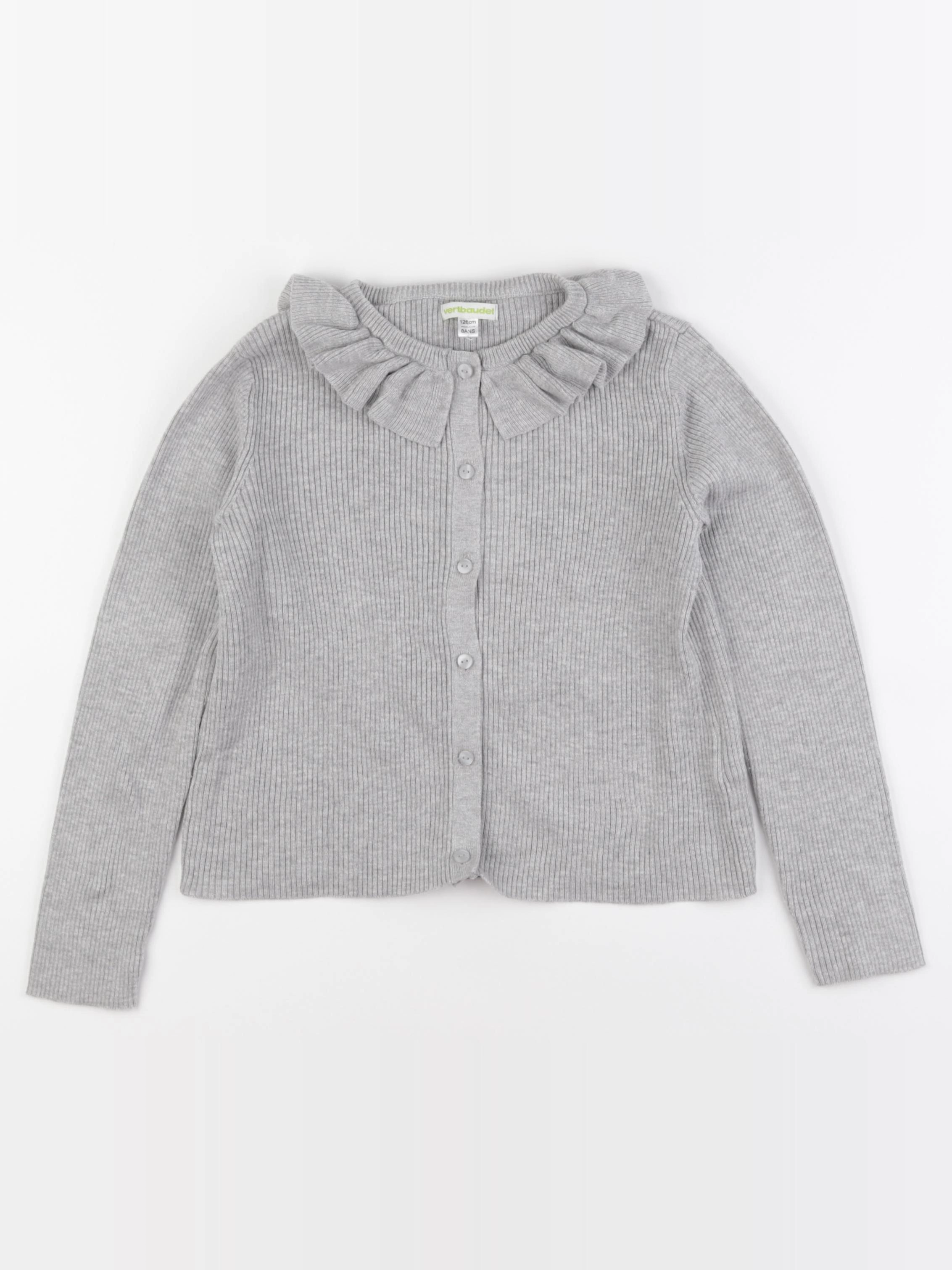 Vertbaudet - gilet gris - 8 ans