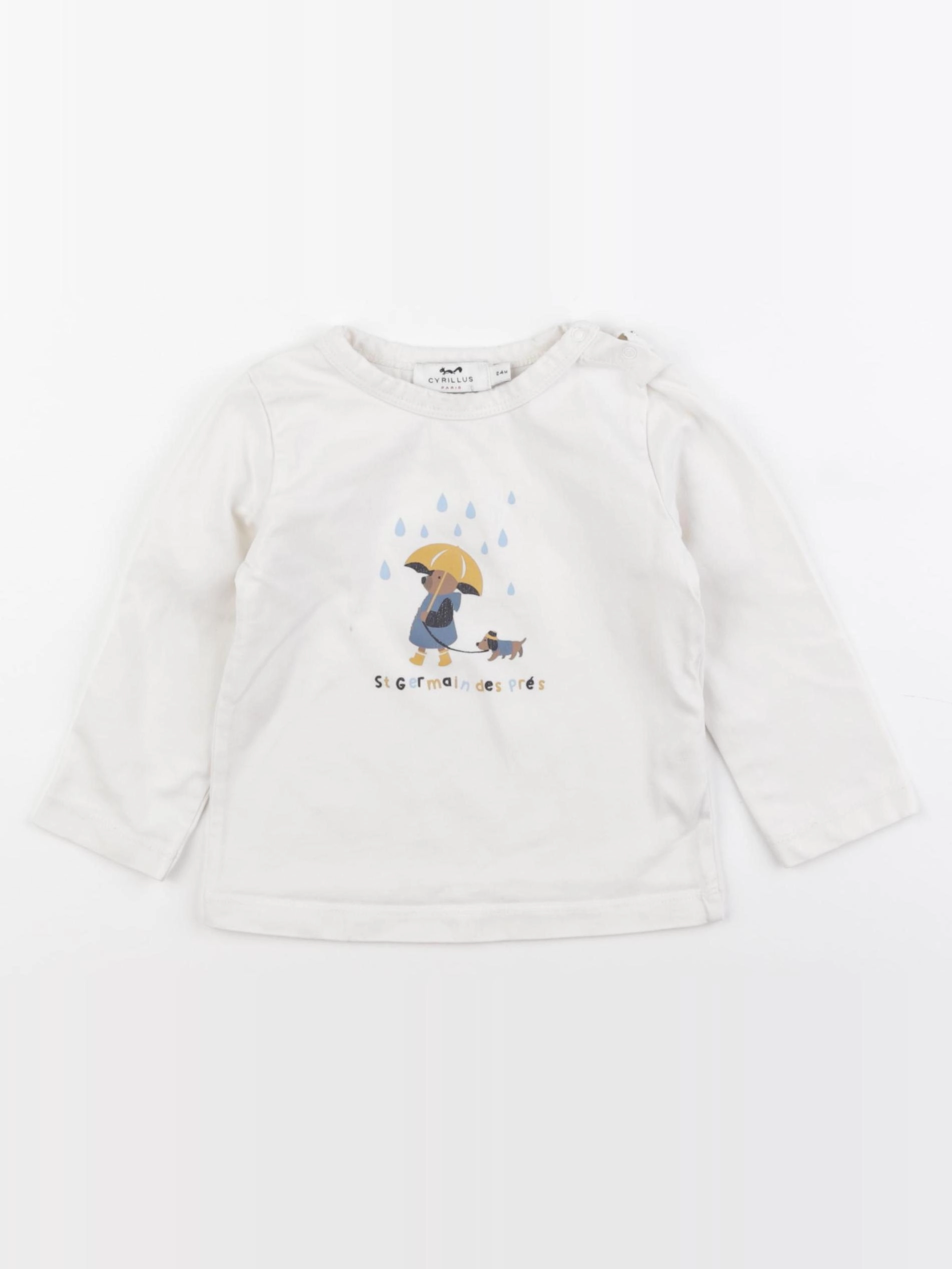 Cyrillus - tee-shirt blanc - 24 mois