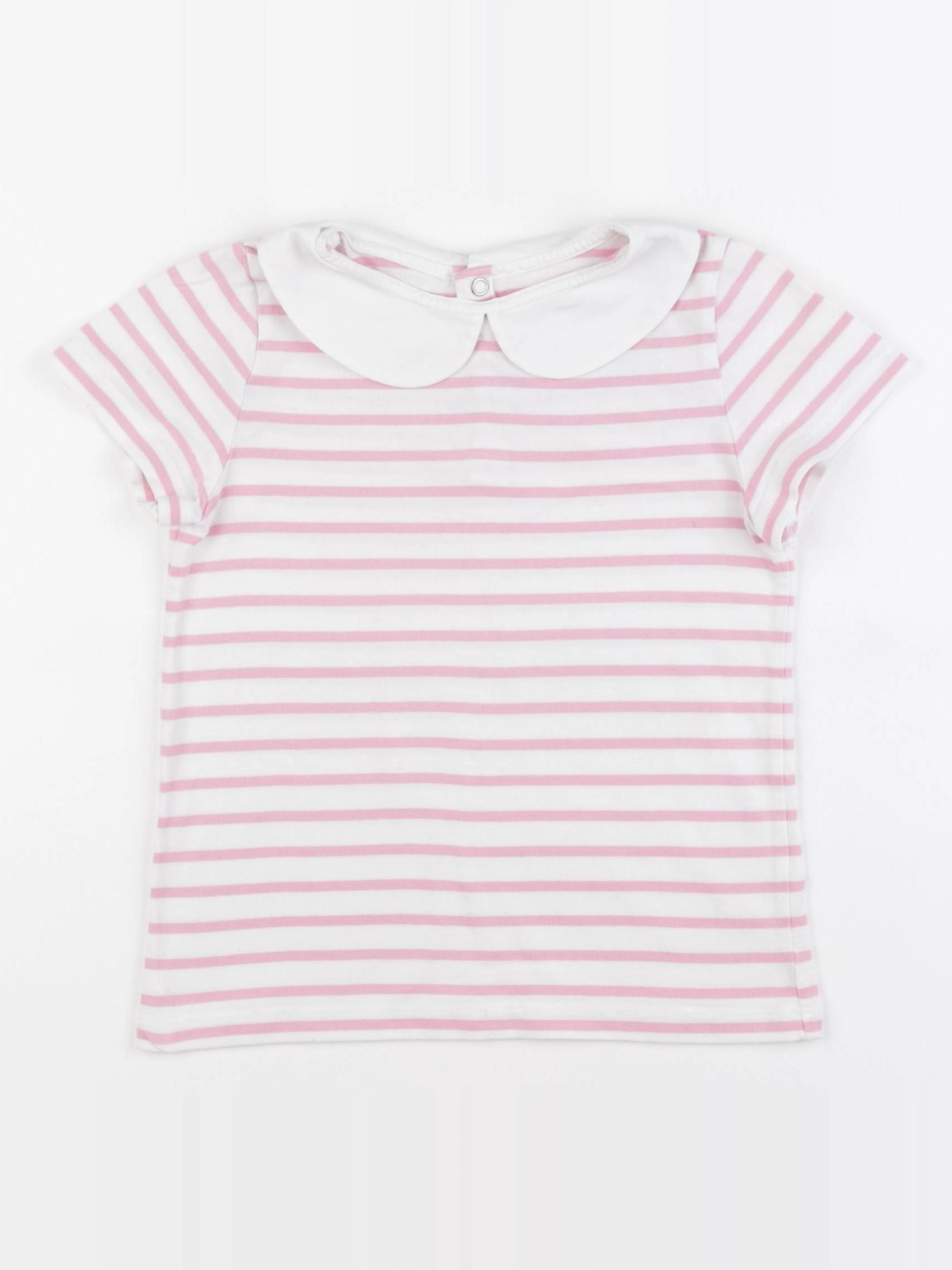 Jacadi - polo blanc, rose - 6 ans