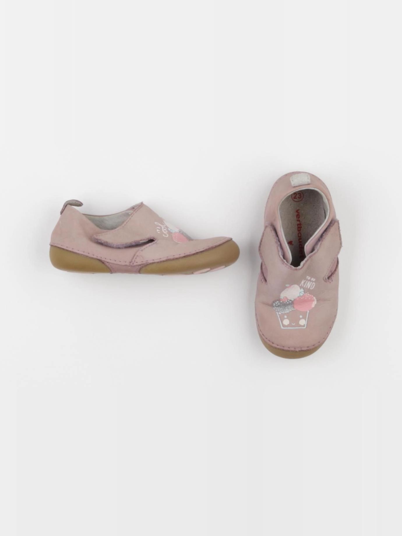 Vertbaudet - chaussons rose, argent - pointure 23