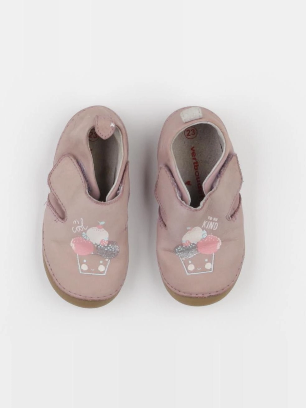Vertbaudet - chaussons rose, argent - pointure 23