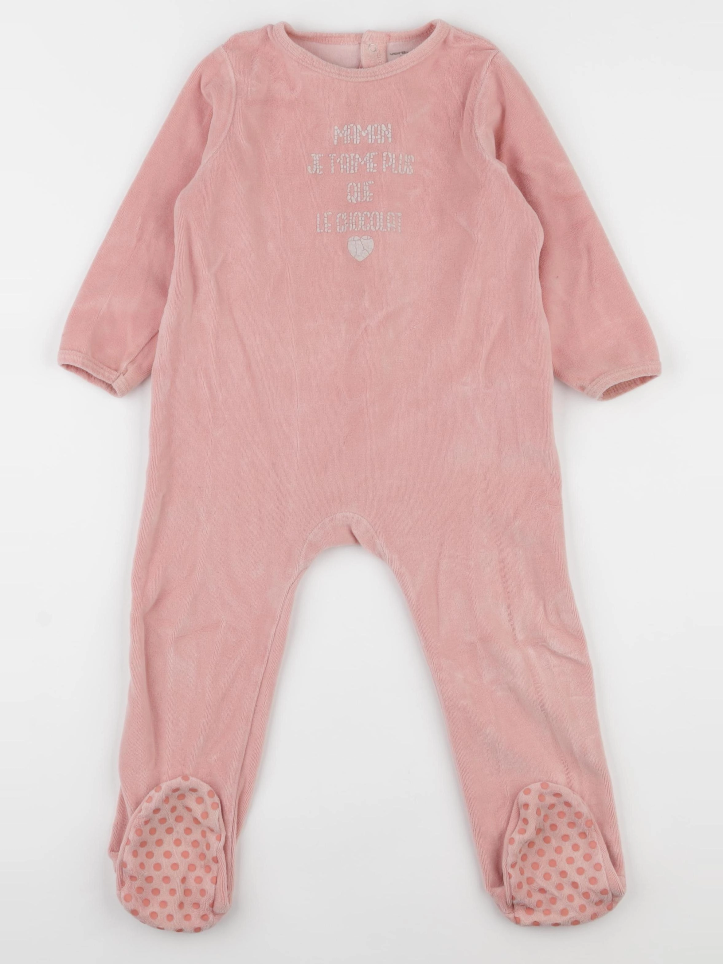 Vertbaudet - pyjama velours rose - 3 ans