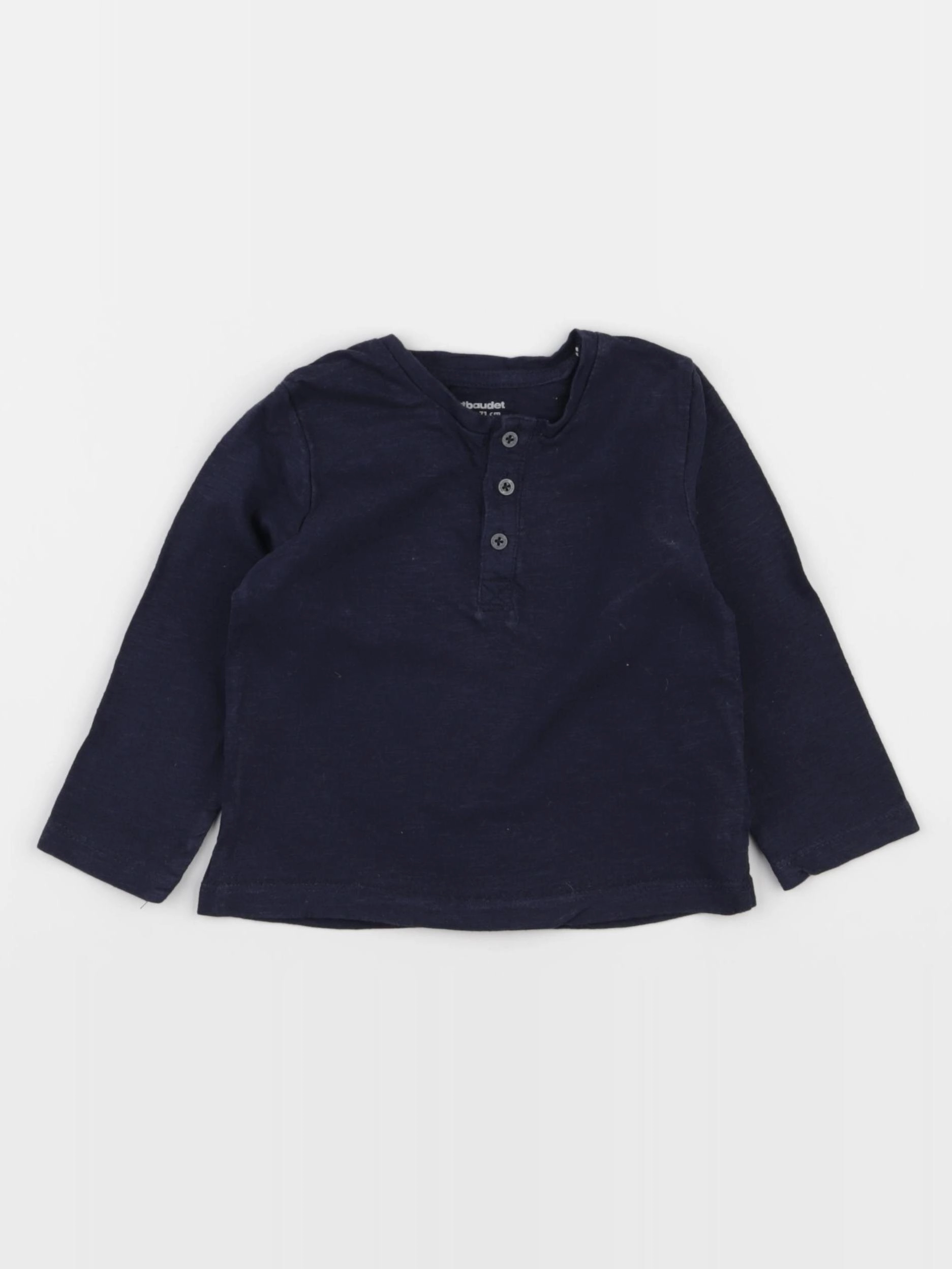 Vertbaudet - tee-shirt bleu - 12 mois