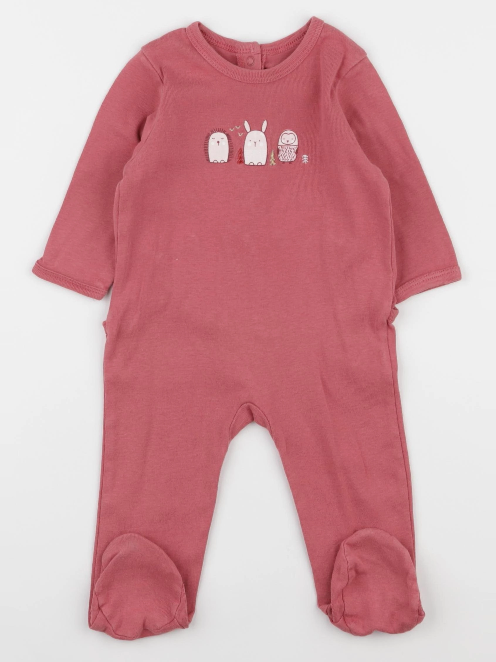 Vertbaudet - pyjama coton rose - 6 mois