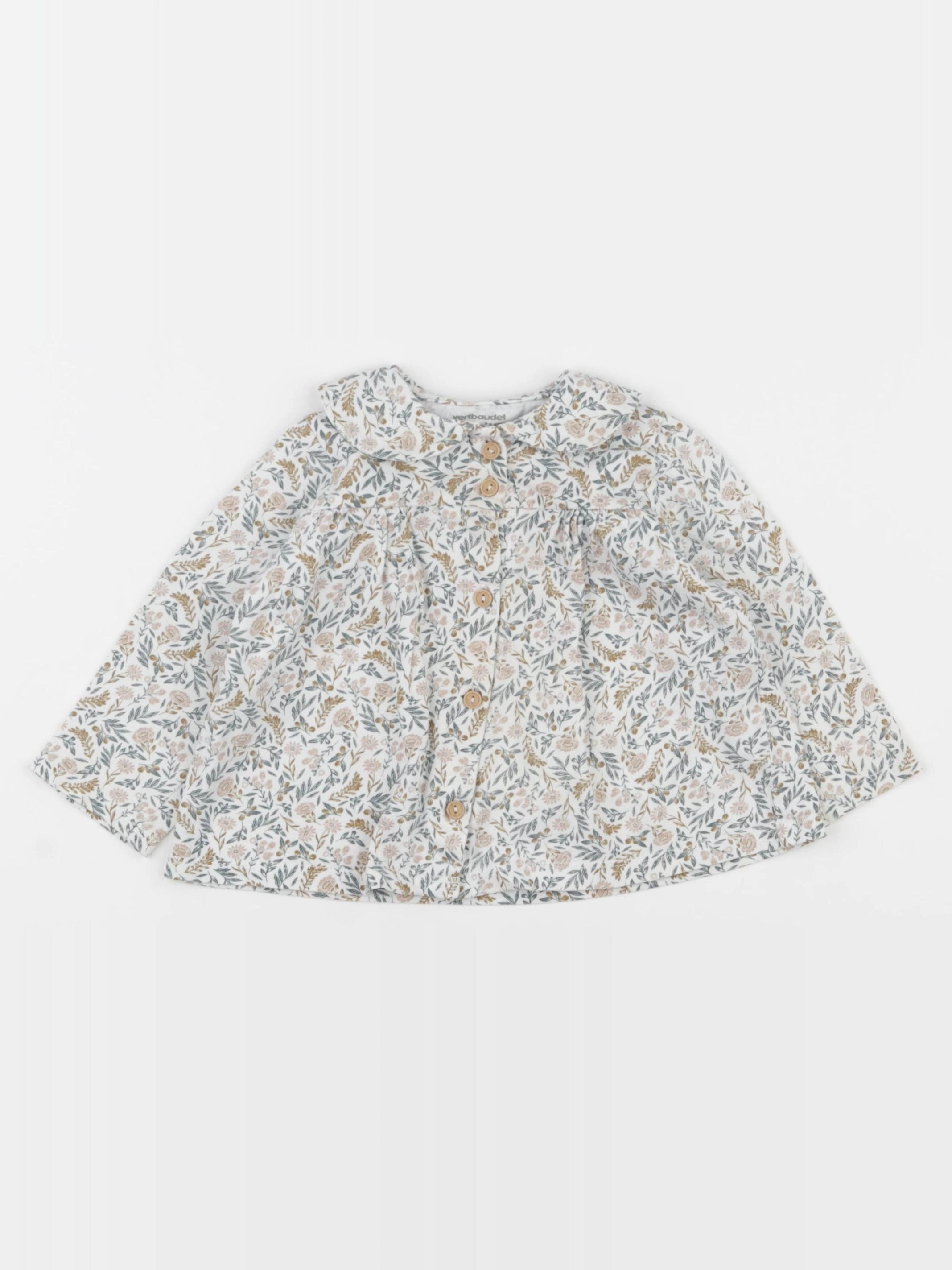 Vertbaudet - tee-shirt beige - 12 mois