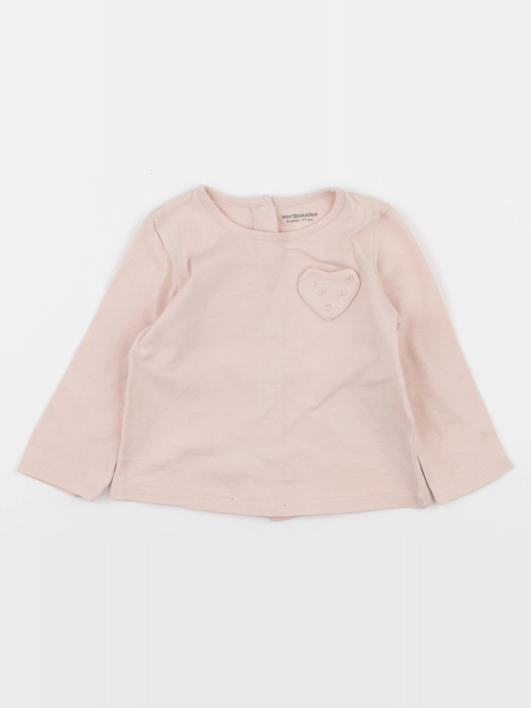 Vertbaudet - tee-shirt blanc - 9 mois