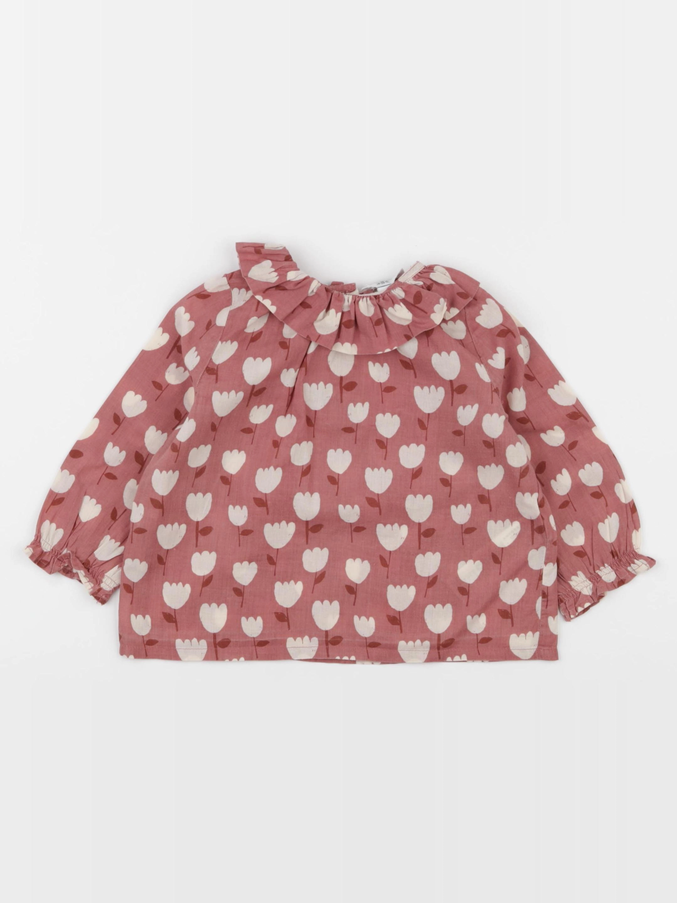 La Redoute - blouse rose - 12 mois