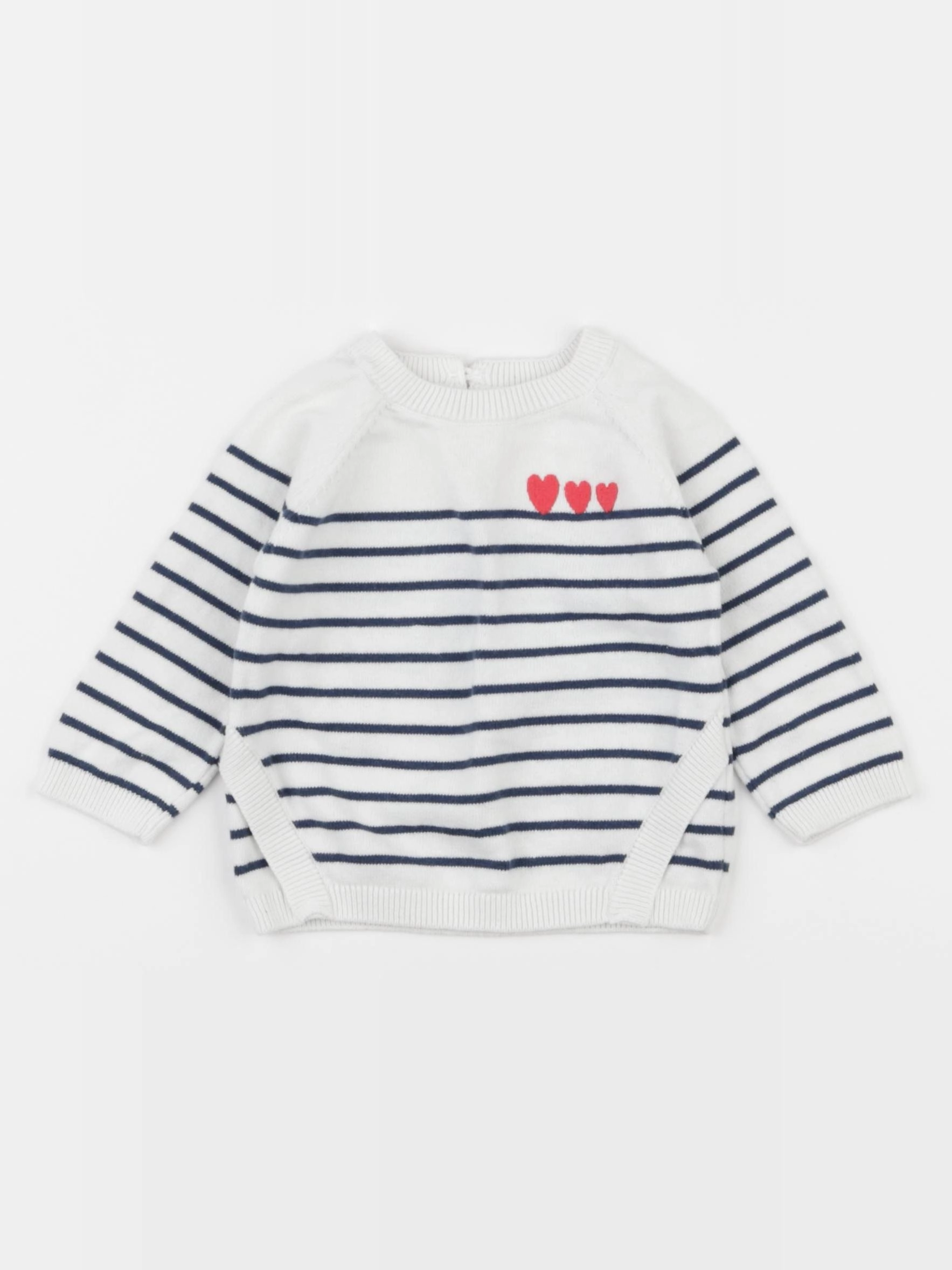 Vertbaudet - pull blanc - 6 mois
