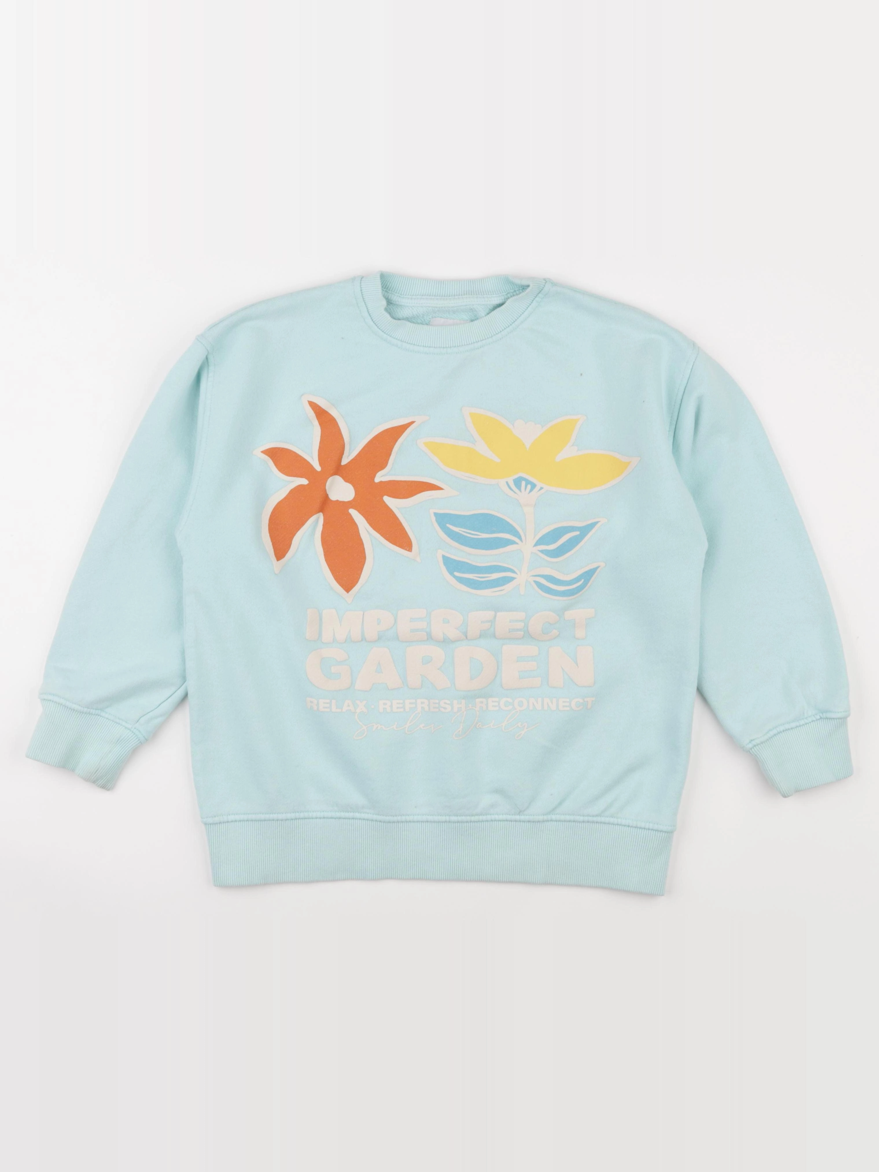 Zara - sweat bleu - 8/9 ans