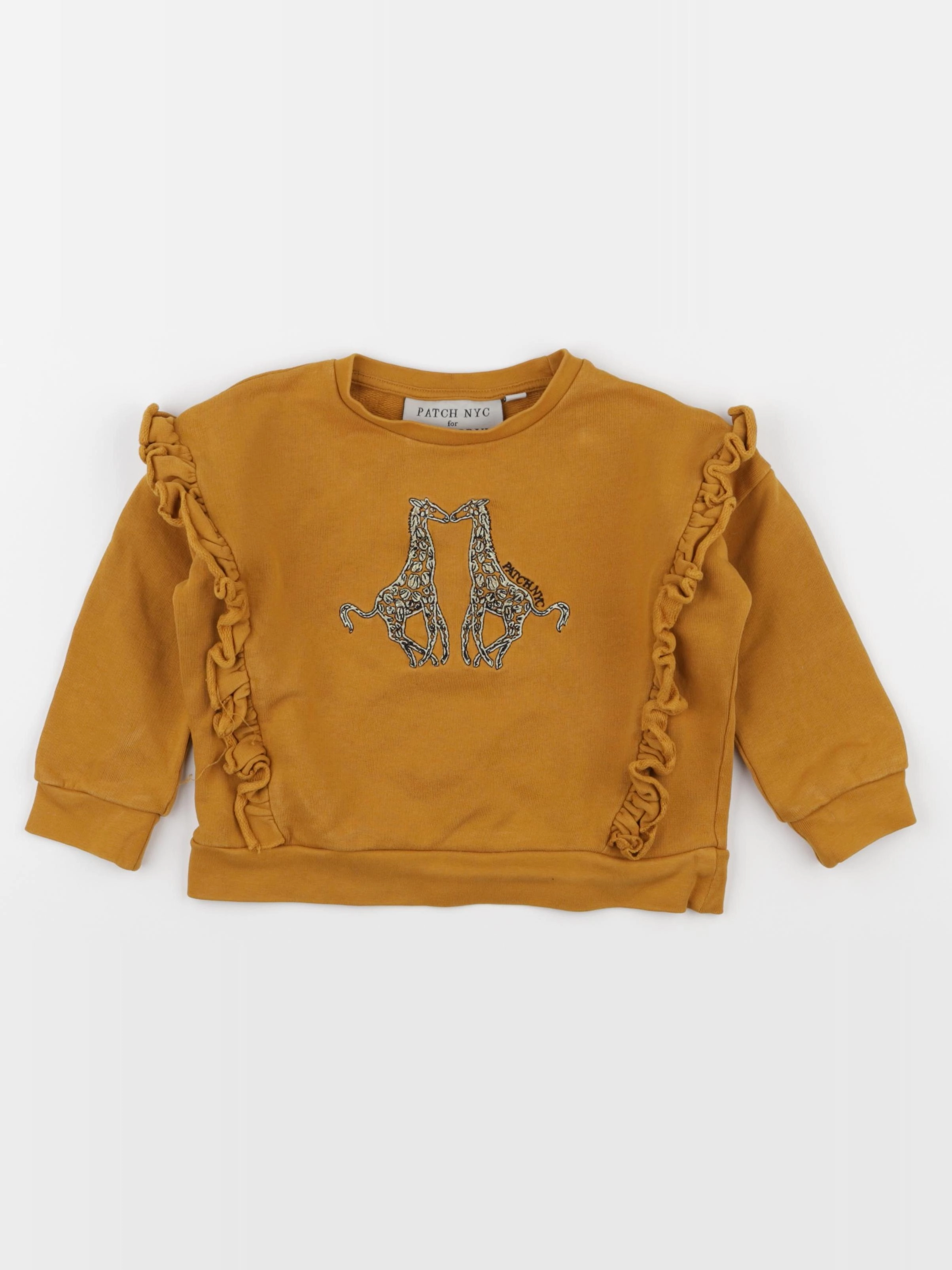 Monoprix - sweat jaune - 3/4 ans
