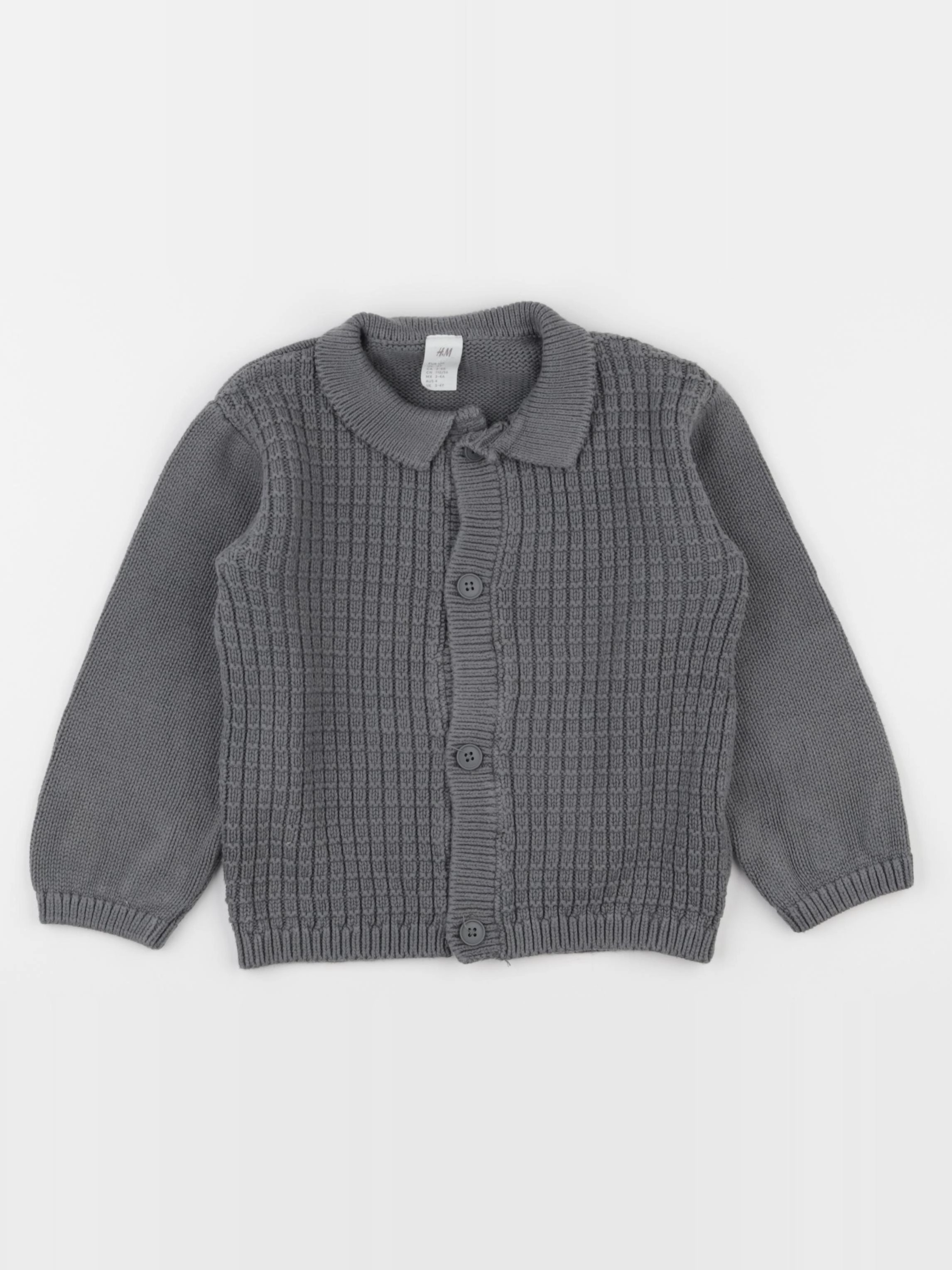 H&M - gilet gris - 3/4 ans