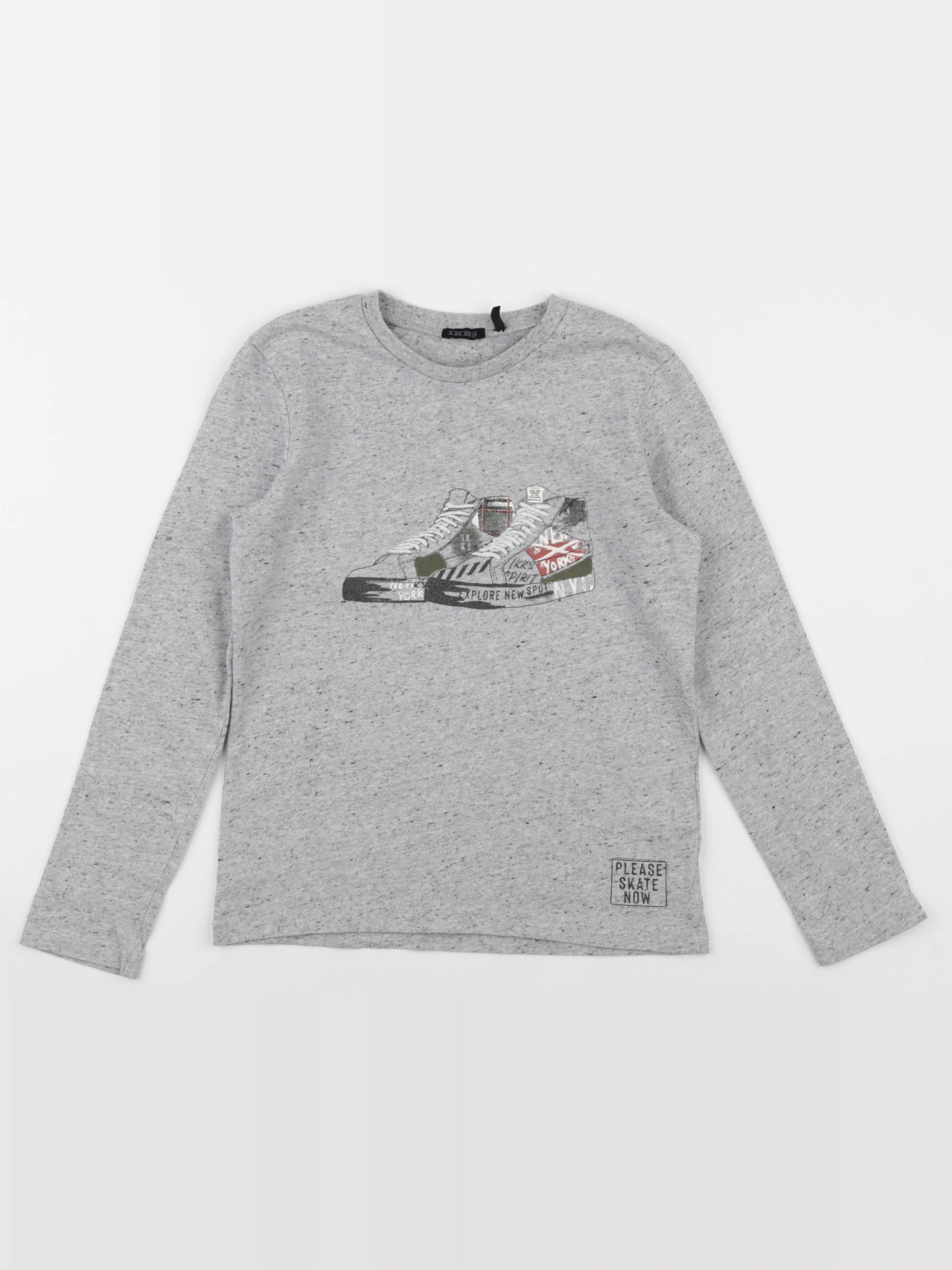 IKKS - tee-shirt gris - 8 ans