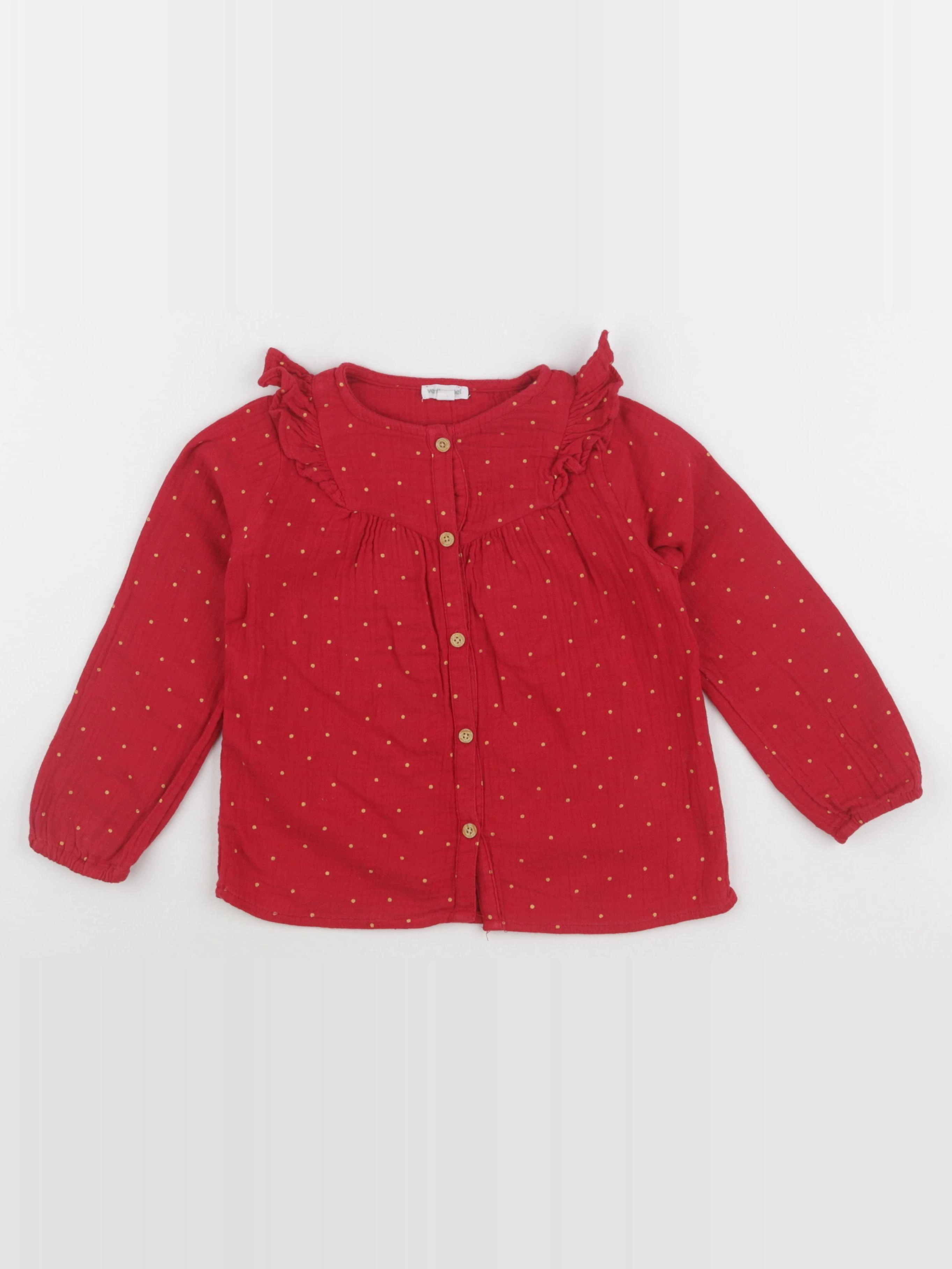 Vertbaudet - blouse rouge - 5 ans
