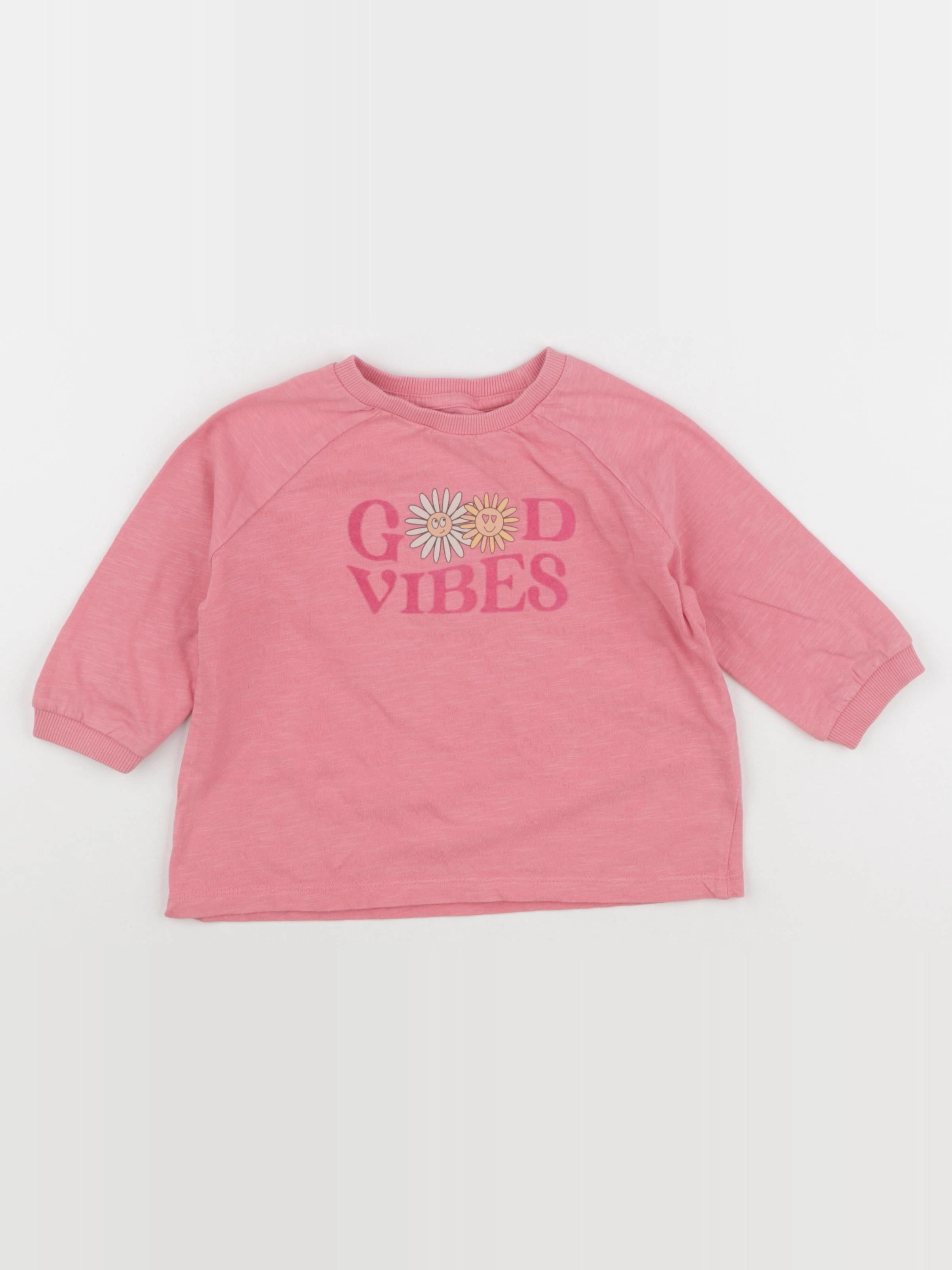 Vertbaudet - tee-shirt rose - 4 ans