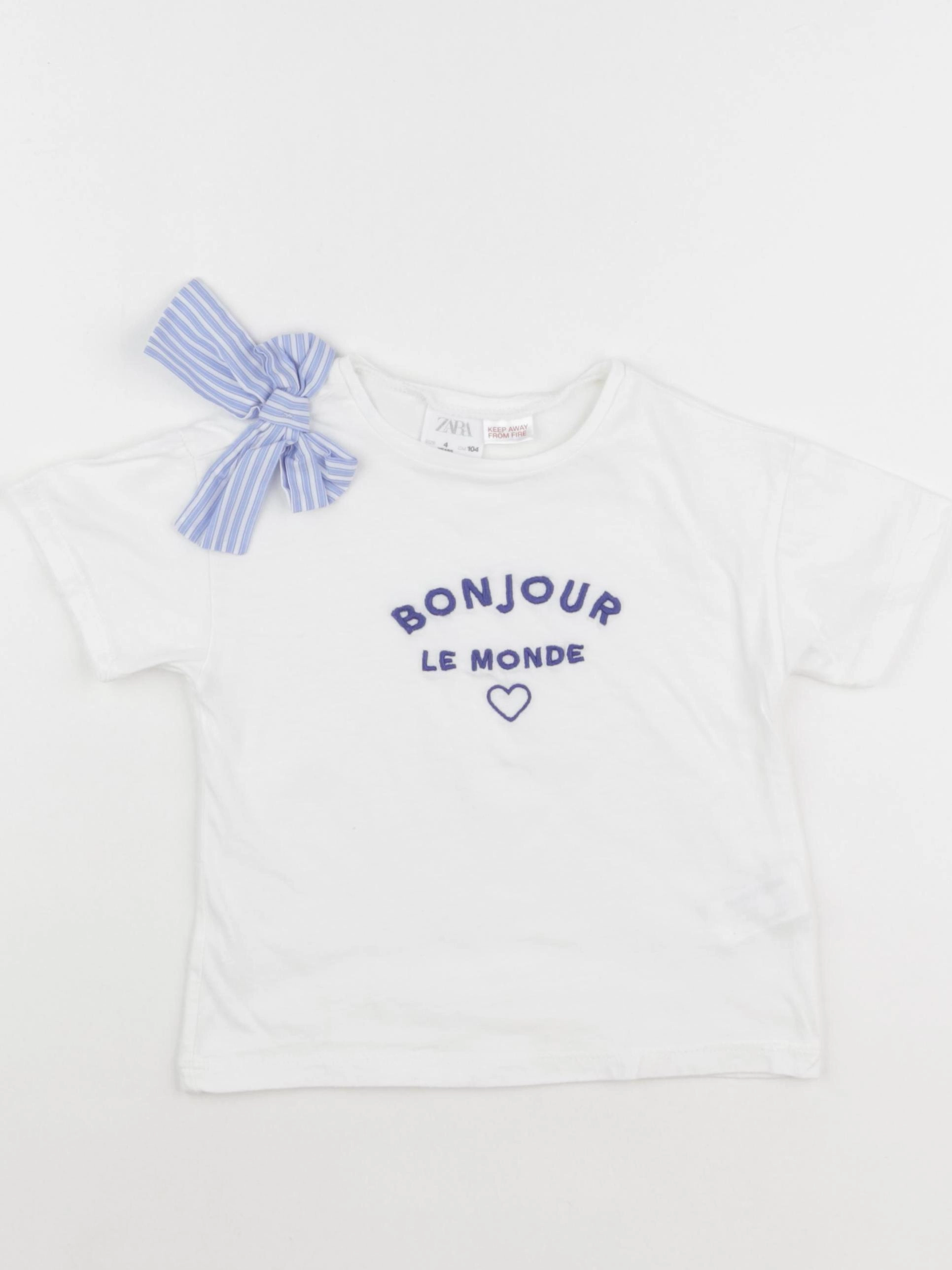 Zara - tee-shirt blanc - 4 ans