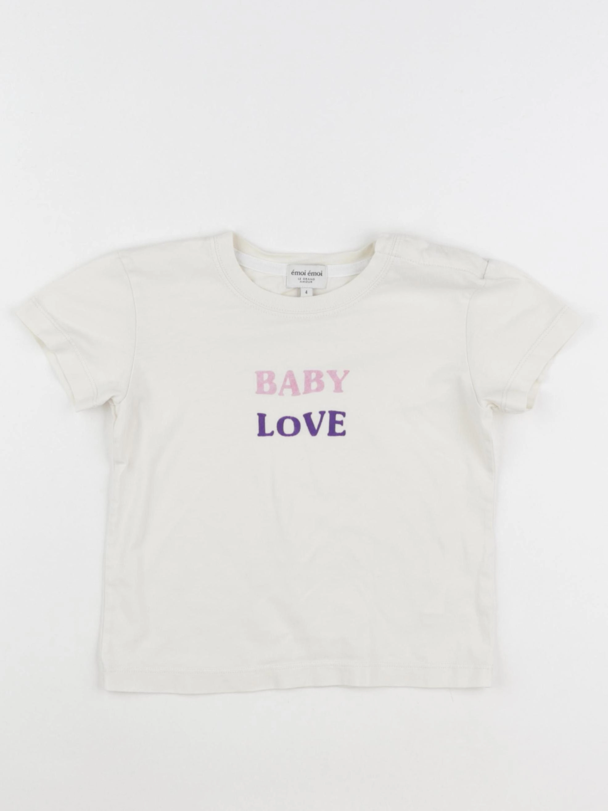 Emoi emoi - tee-shirt beige - 4 ans