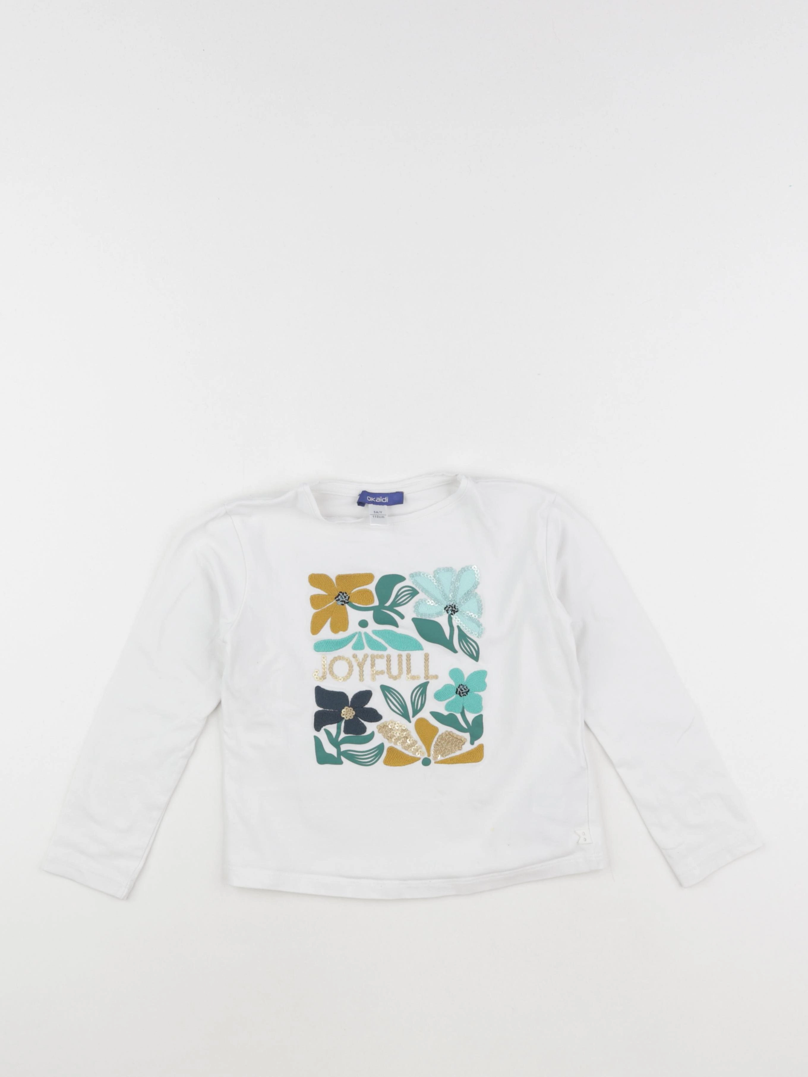 Okaidi - tee-shirt blanc - 5 ans