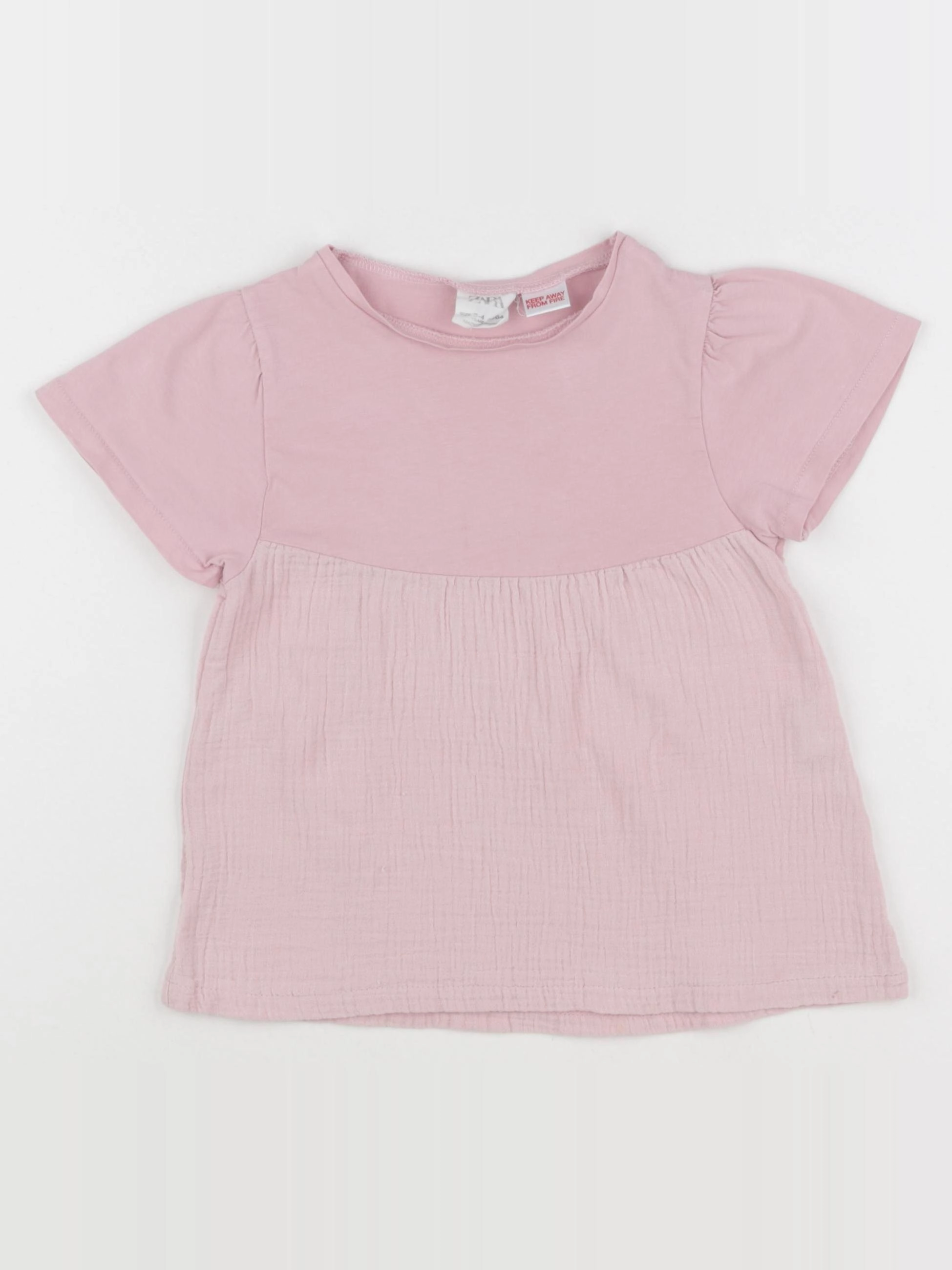 Zara - tee-shirt rose - 3/4 ans