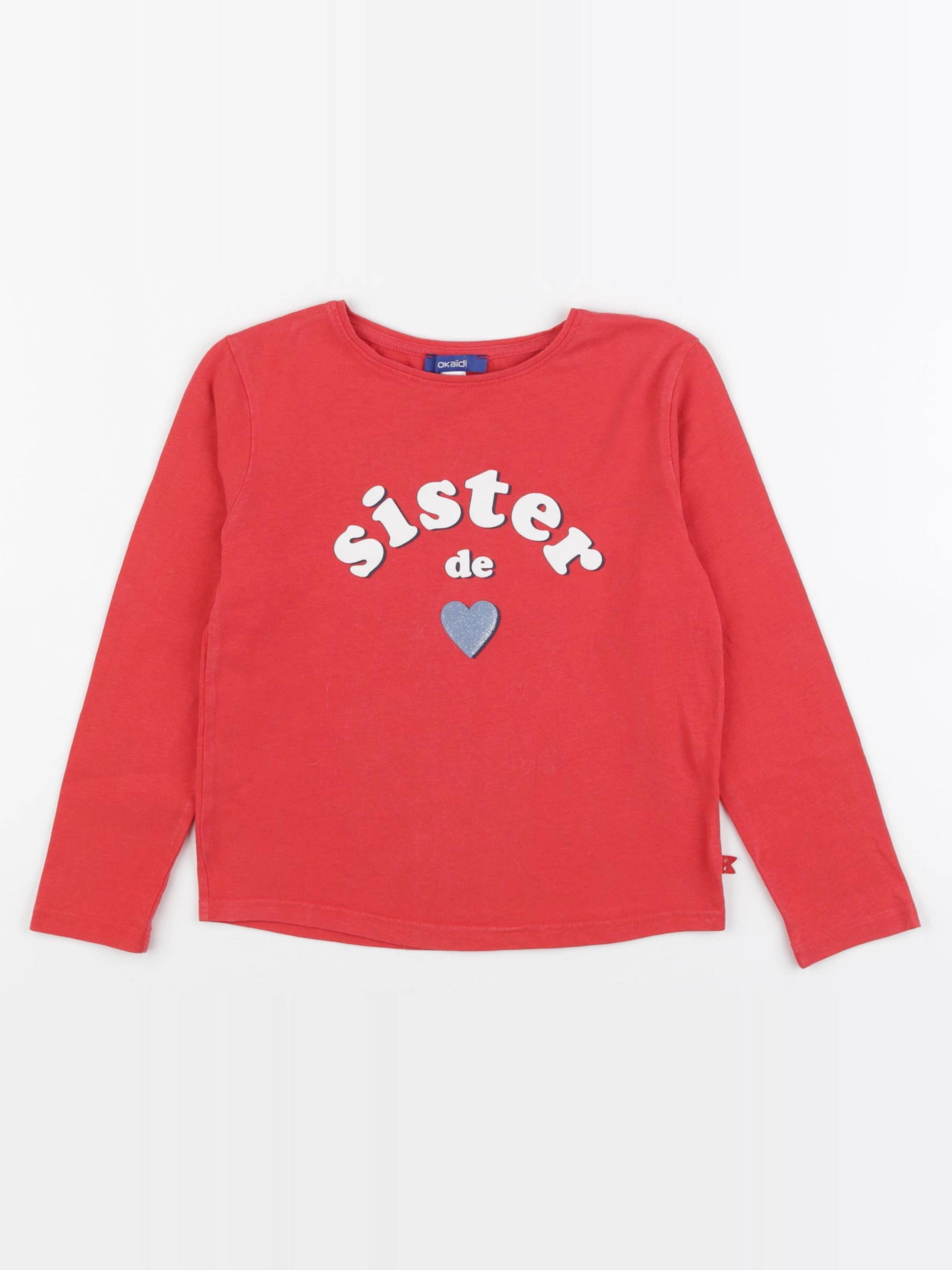 Okaidi - tee-shirt rouge - 6 ans