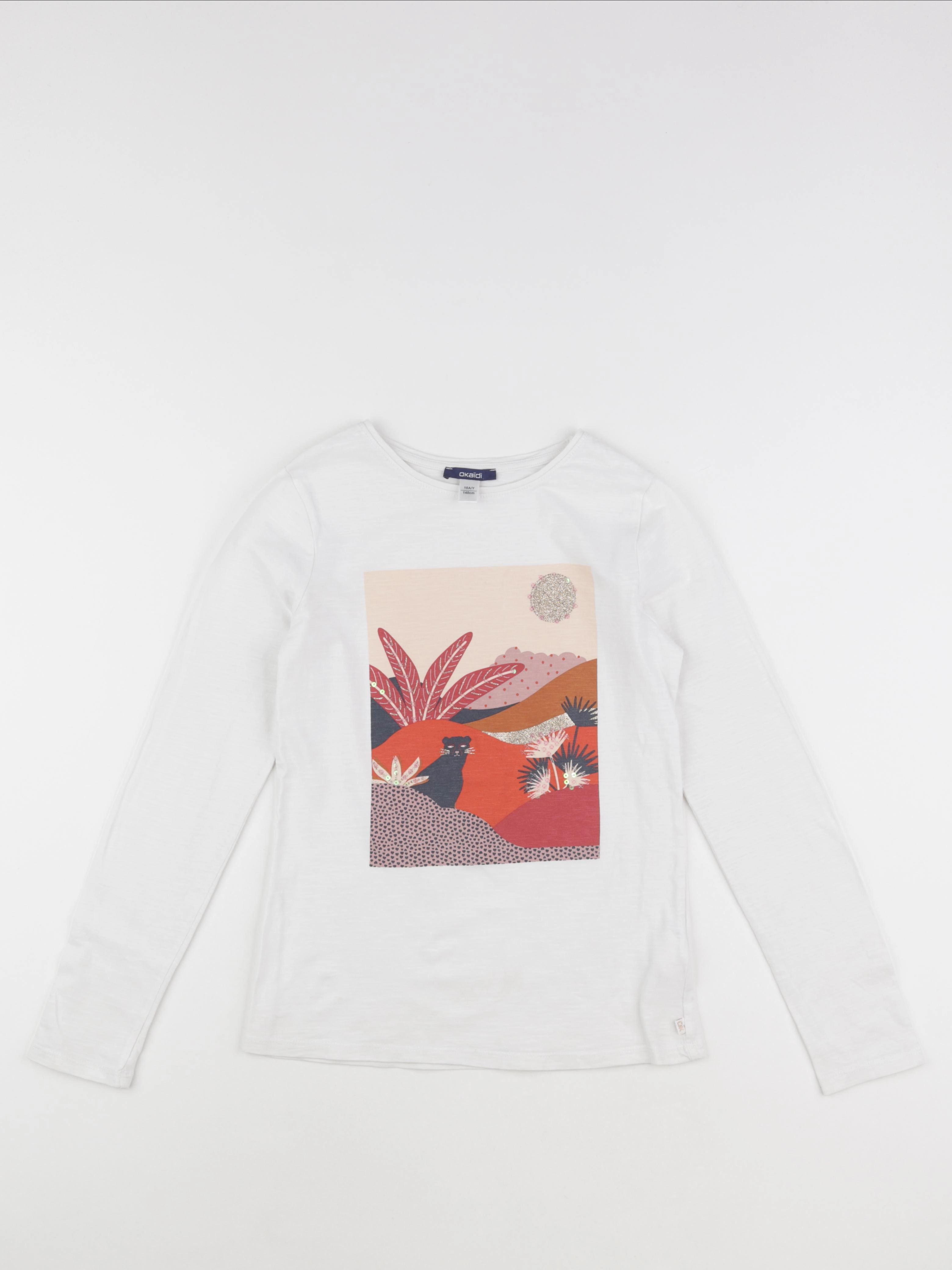 Okaidi - tee-shirt blanc - 10 ans