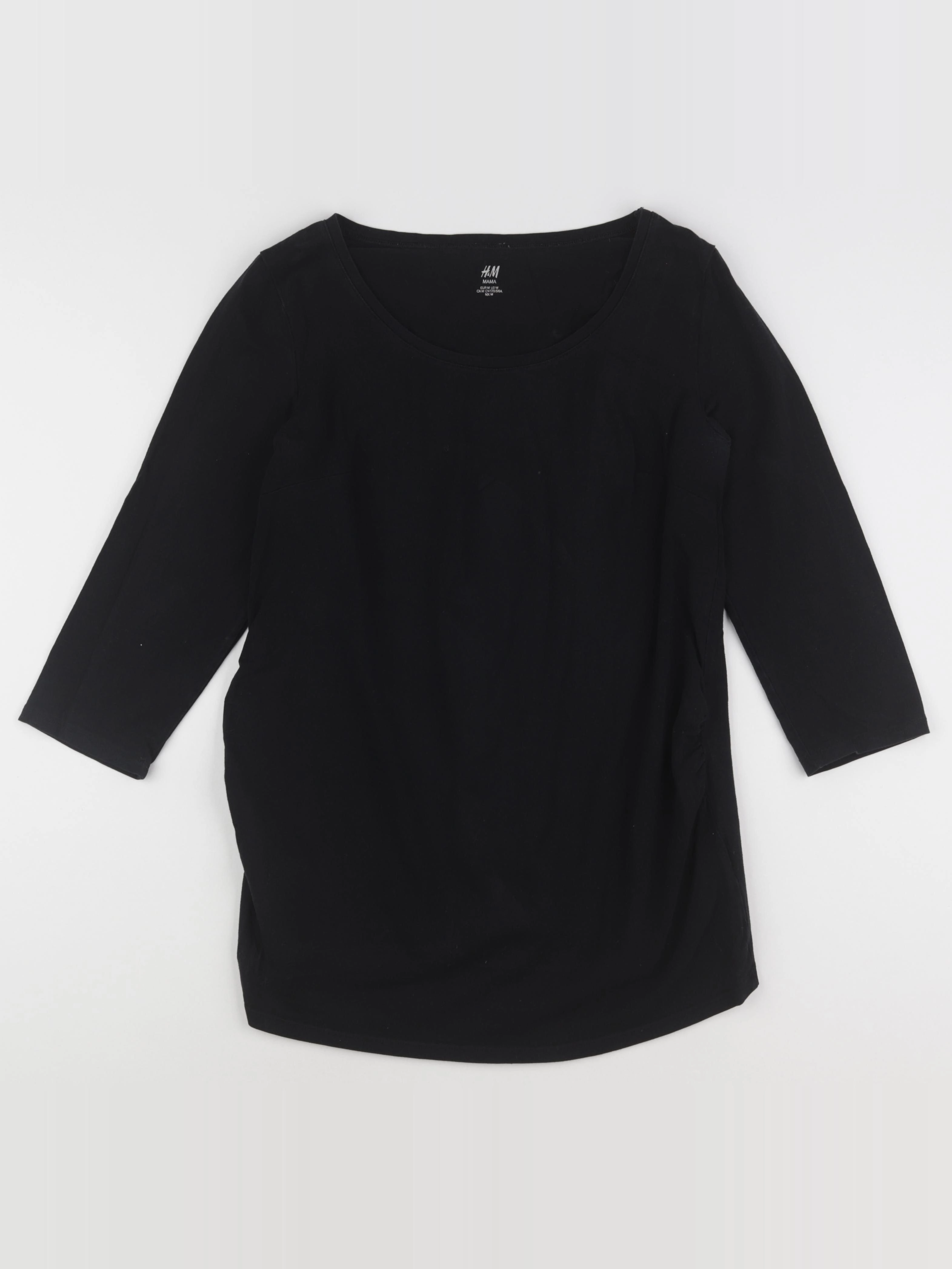 H&M - tee-shirt allaitement, grossesse noir - m