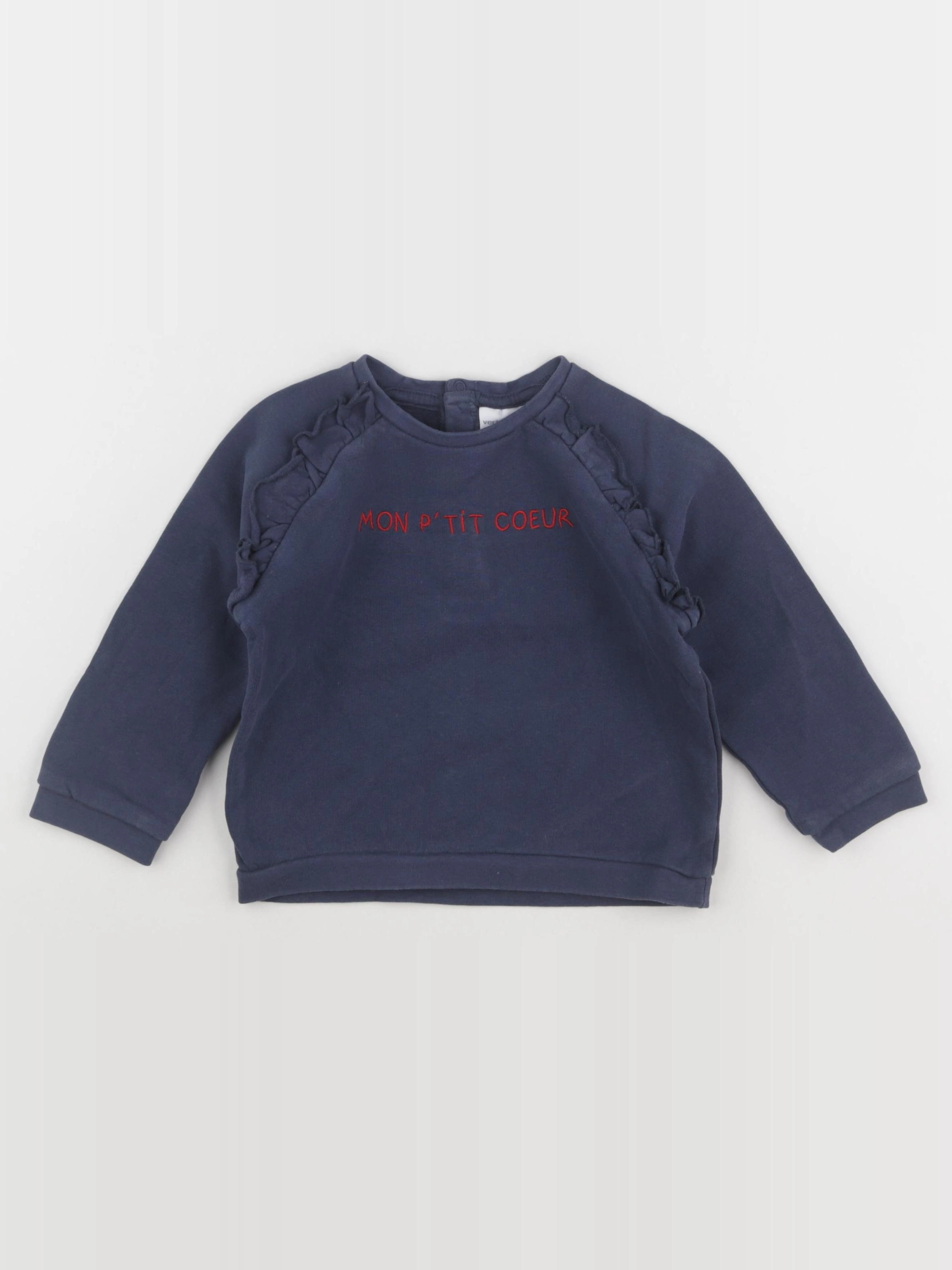 Vertbaudet - sweat bleu - 3 ans