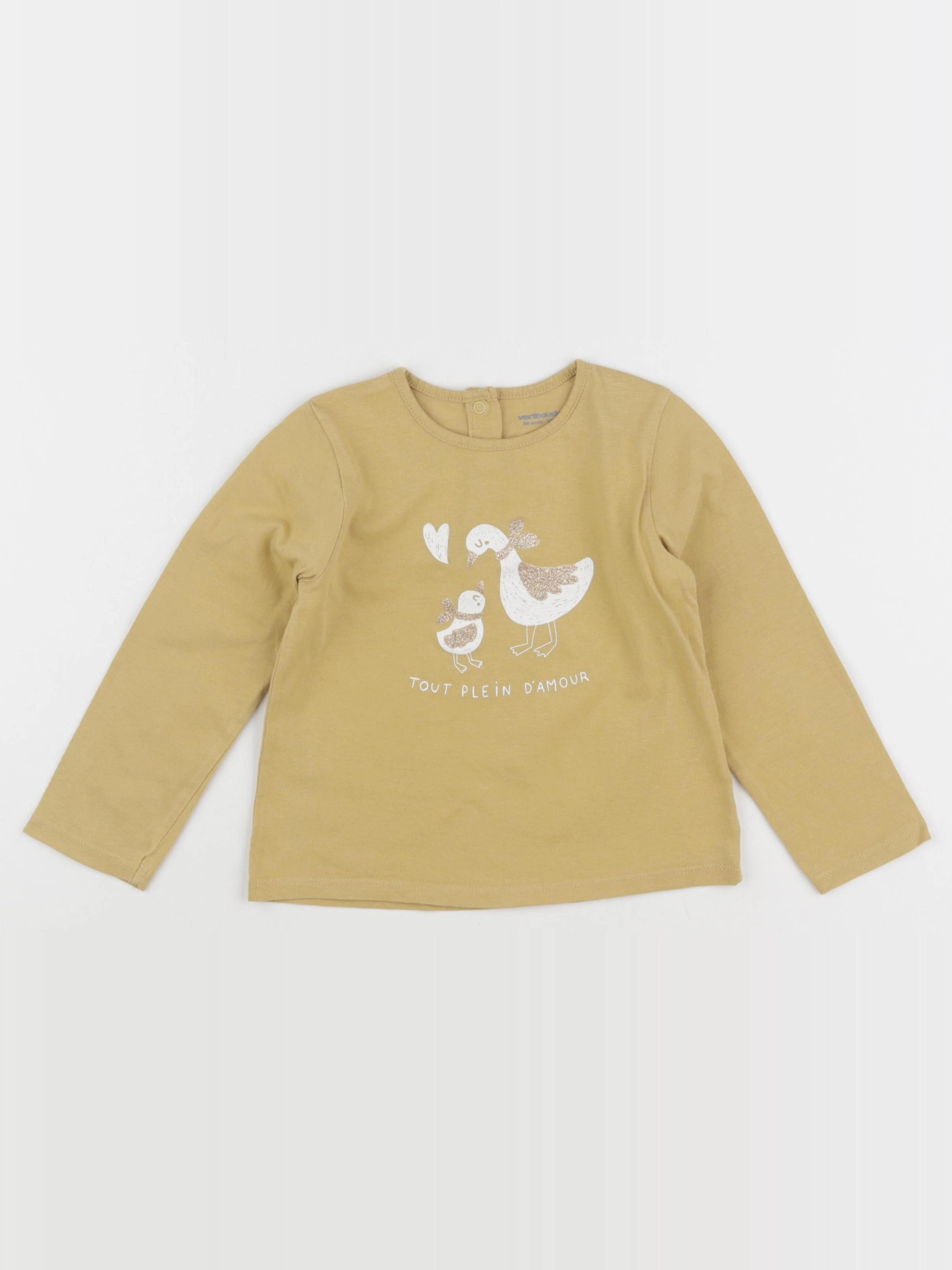 Vertbaudet - tee-shirt jaune - 3 ans