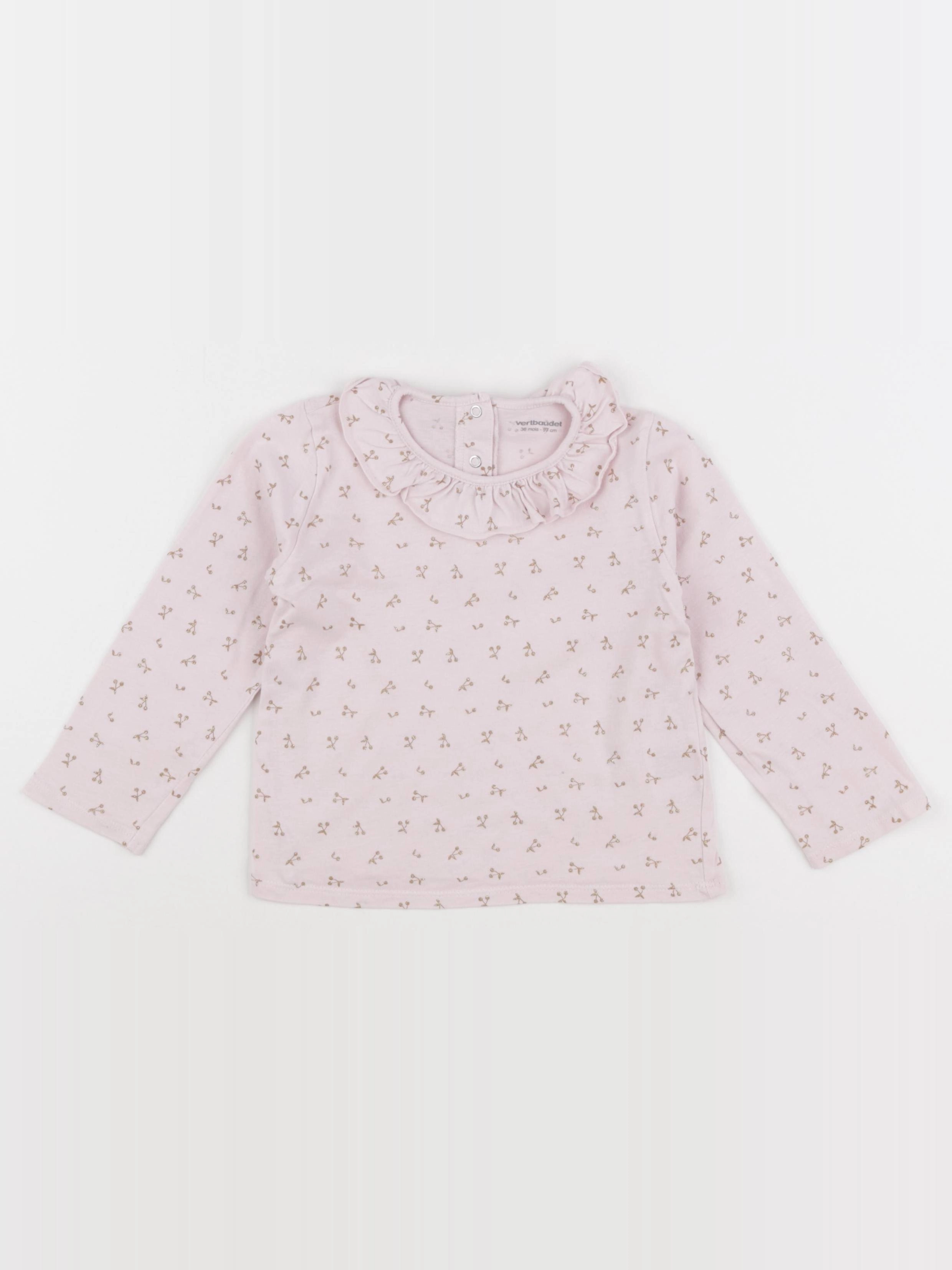 Vertbaudet - tee-shirt rose - 3 ans