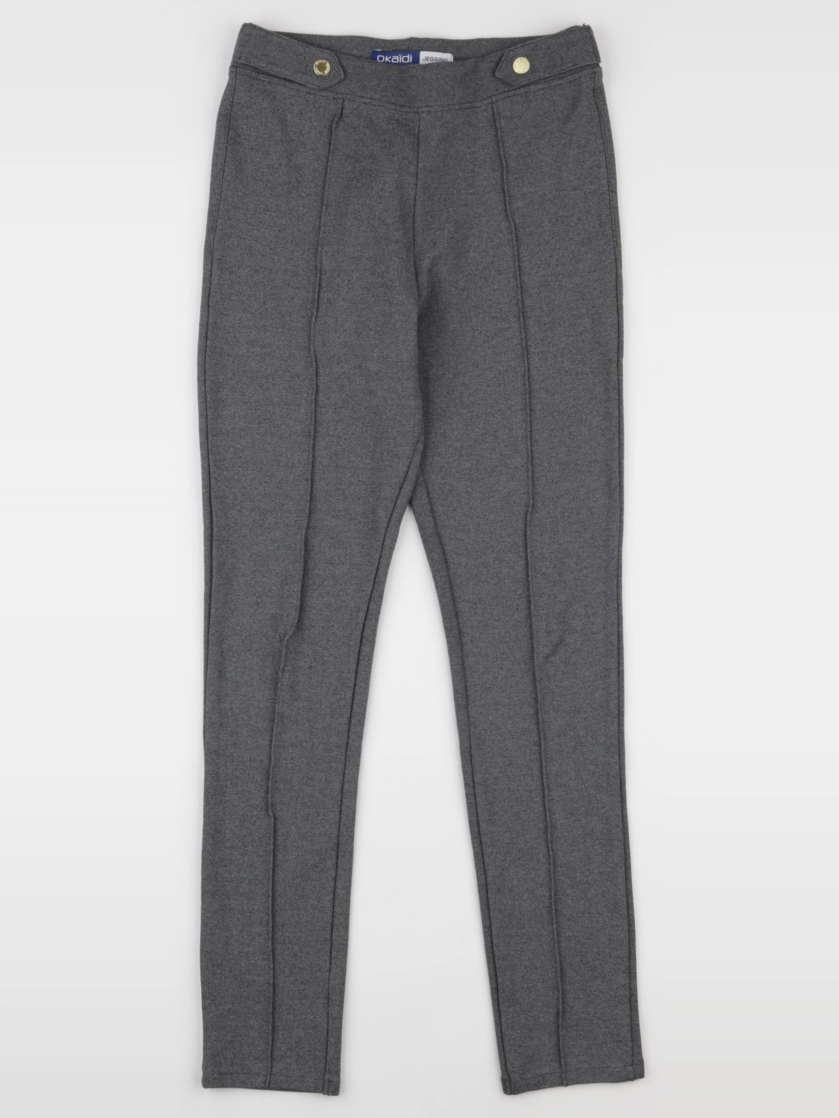 Okaidi - jegging gris - 12 ans