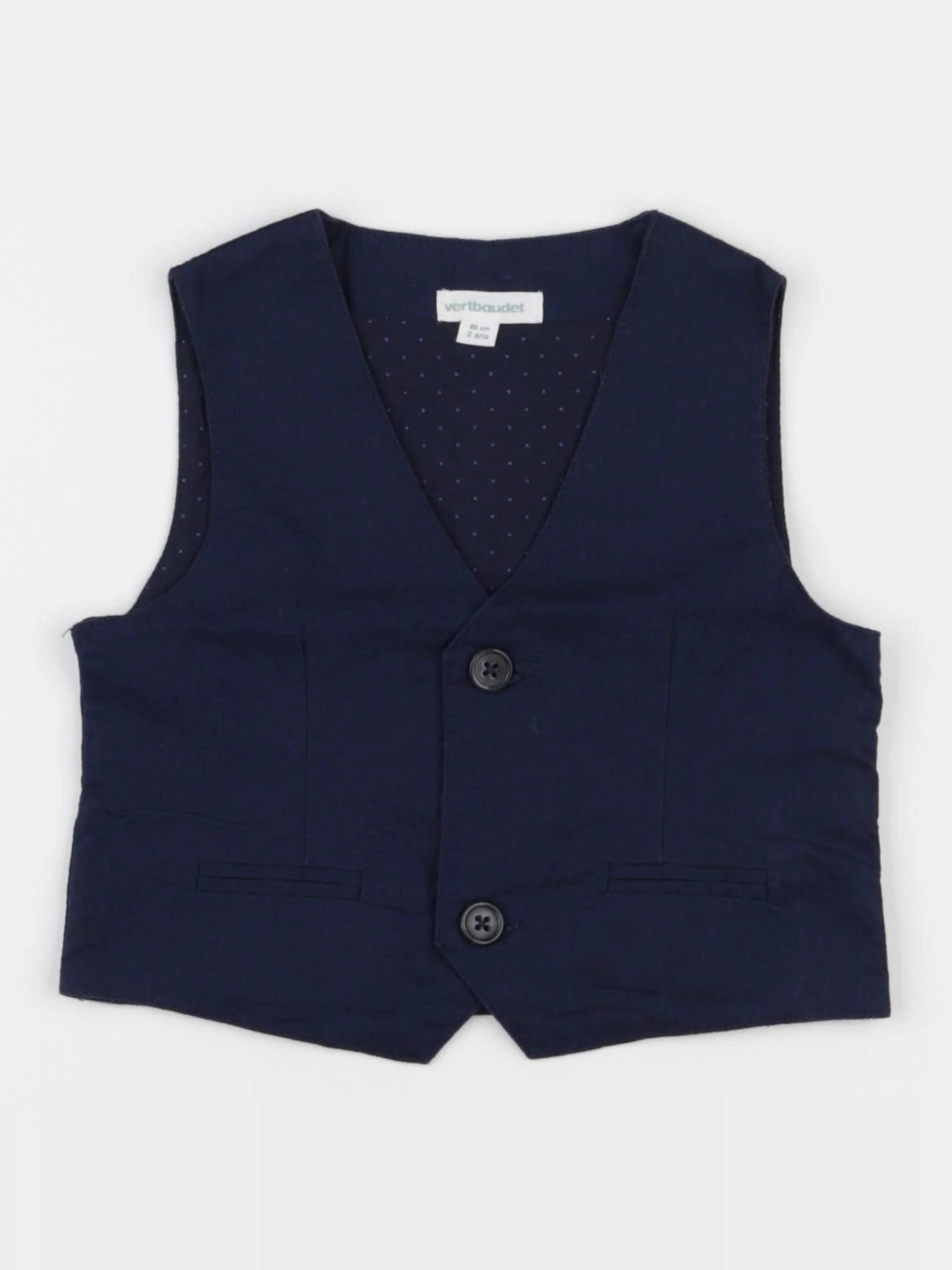 Vertbaudet - gilet bleu - 2 ans