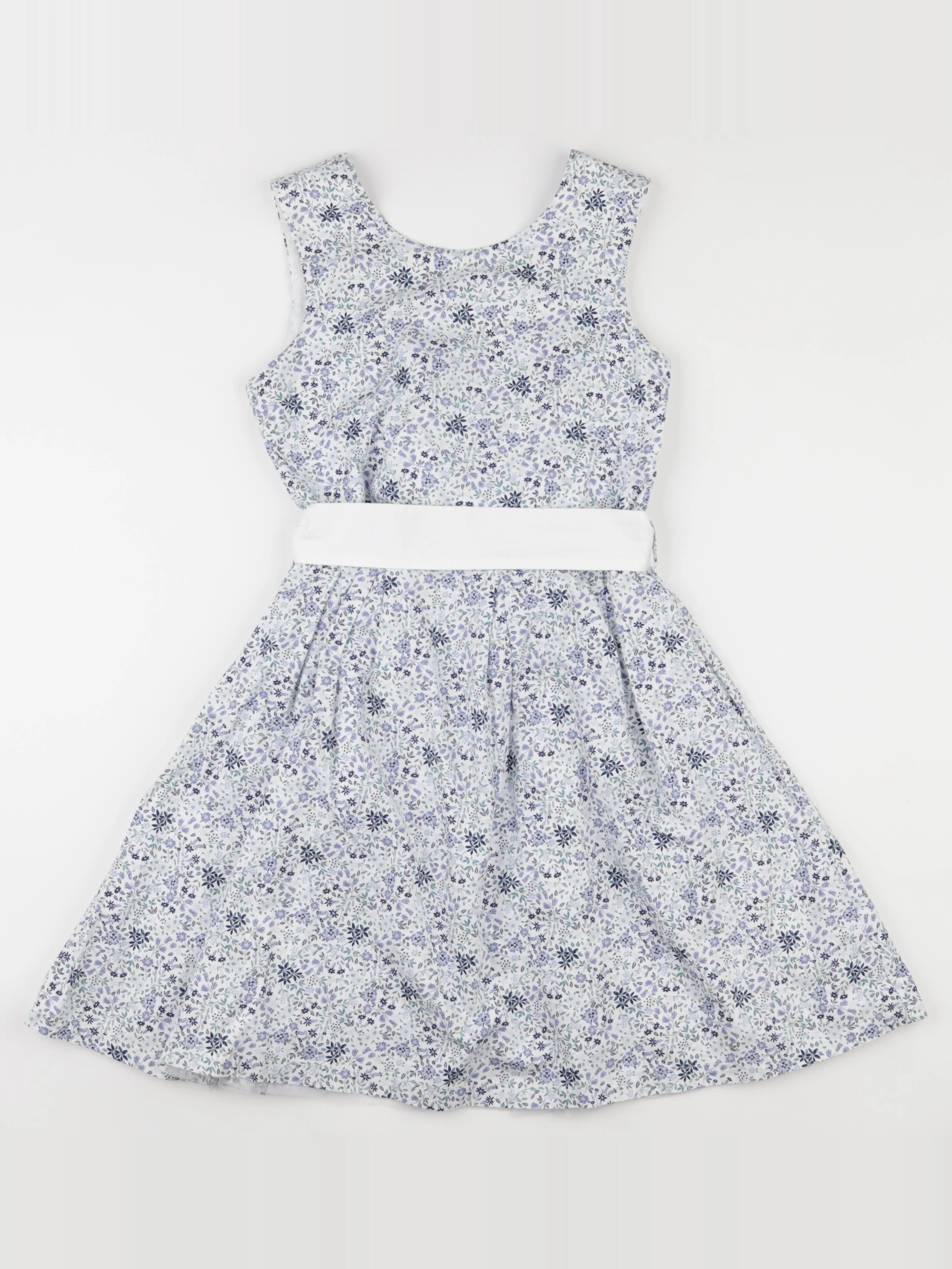 Vertbaudet - robe bleu, blanc - 12 ans