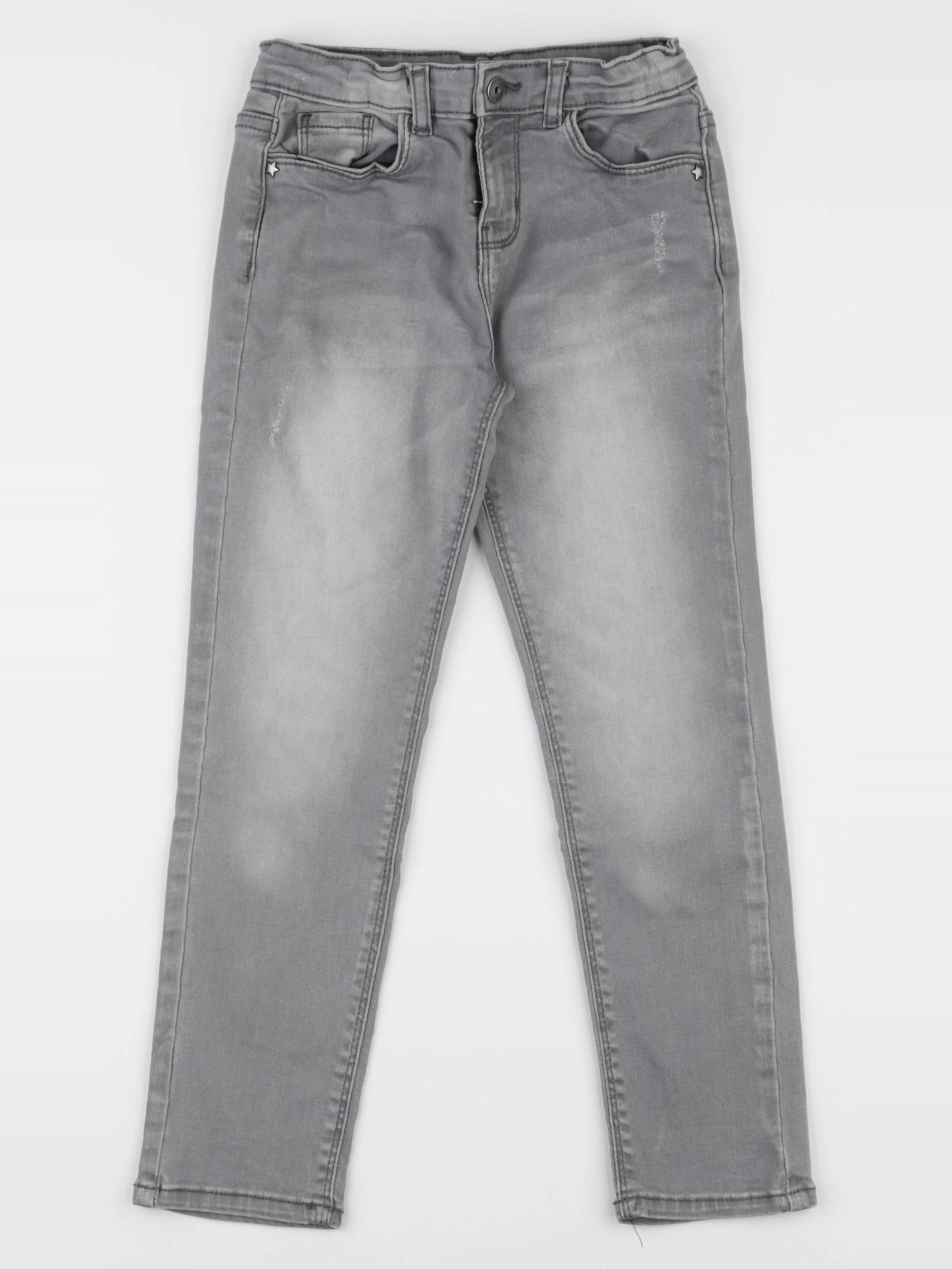 Vertbaudet - jean gris - 7 ans
