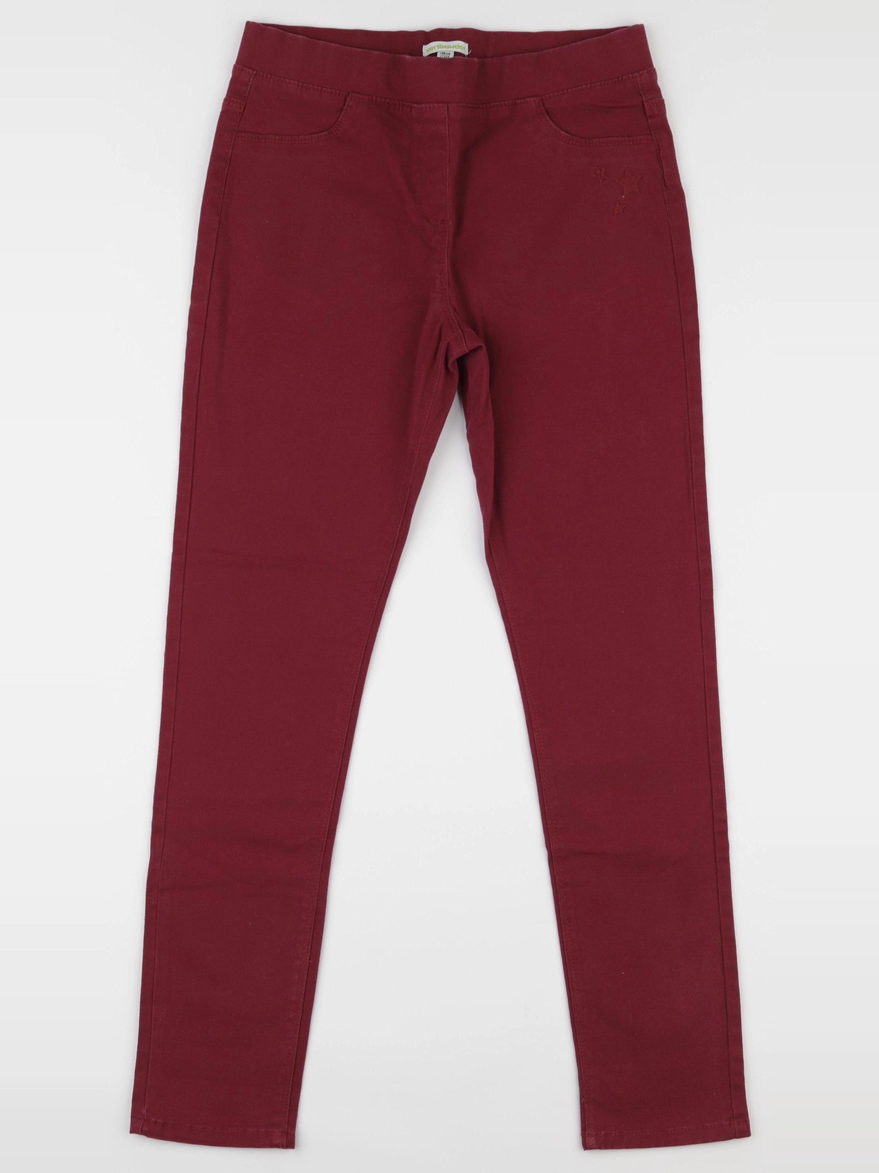 Vertbaudet - jegging rouge - 14 ans