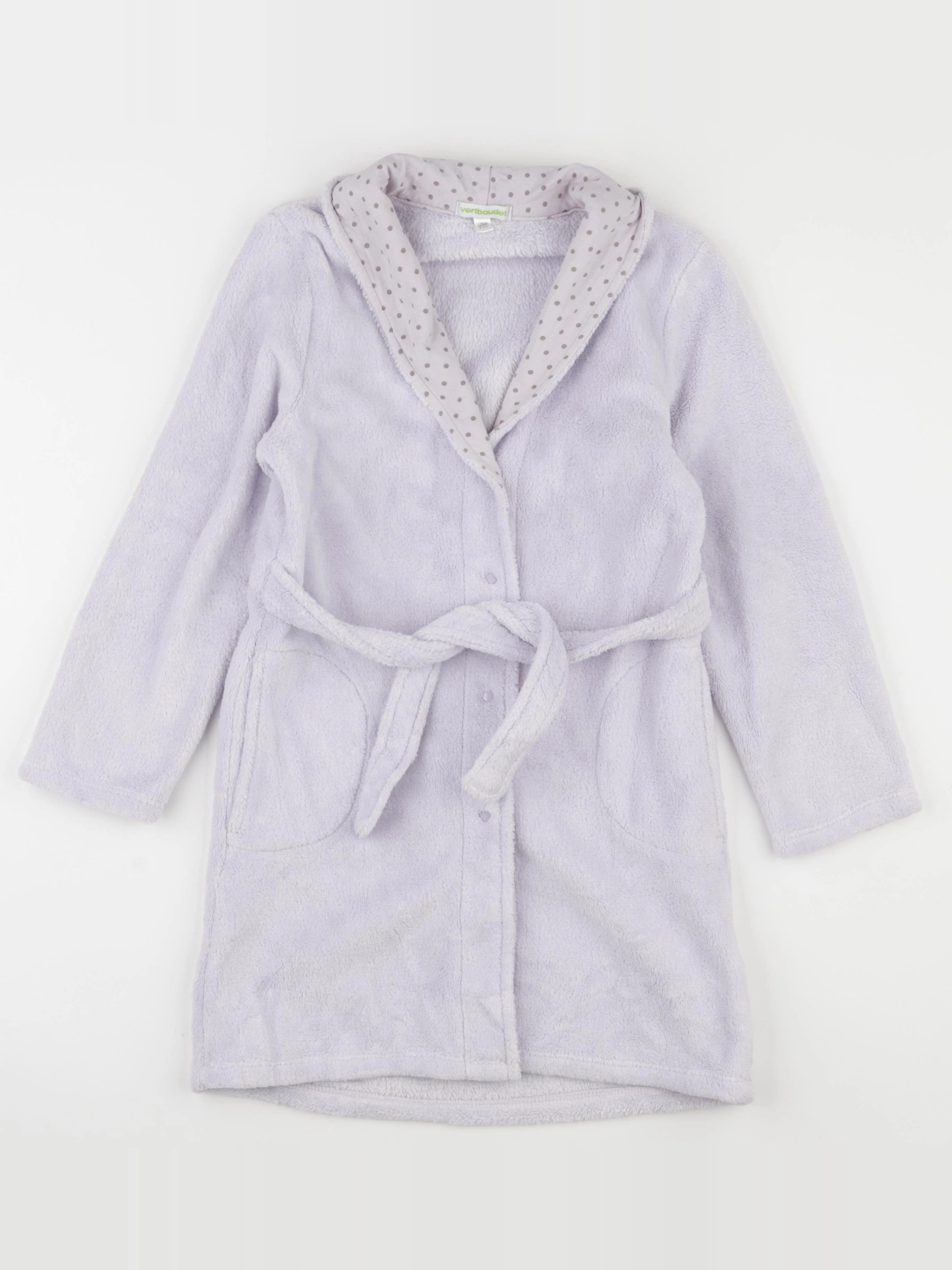 Vertbaudet - robe de chambre coton violet - 8 ans