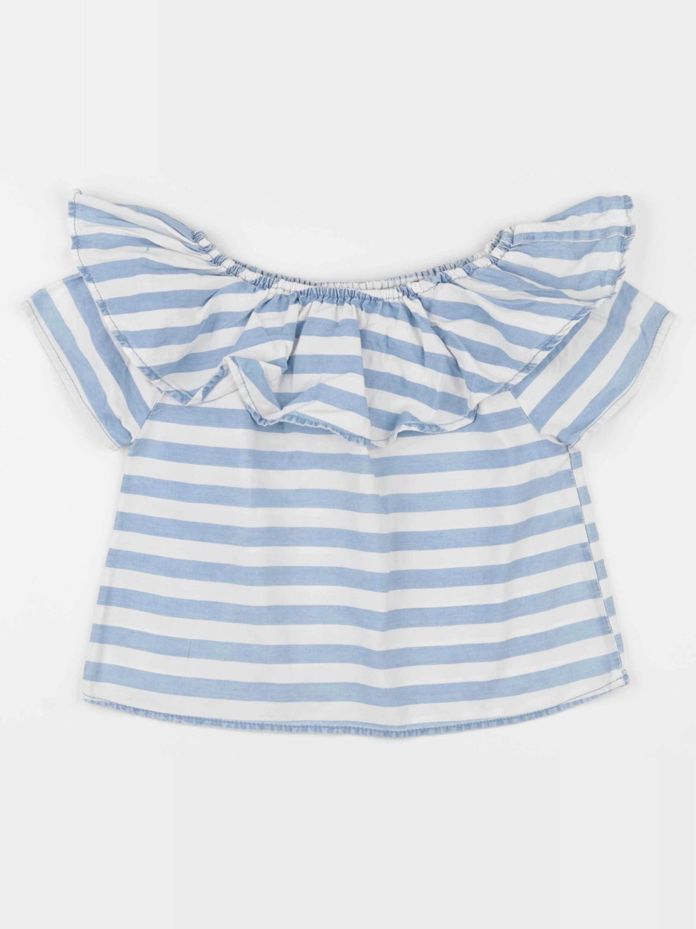 Zara - blouse blanc, bleu - 7/8 ans