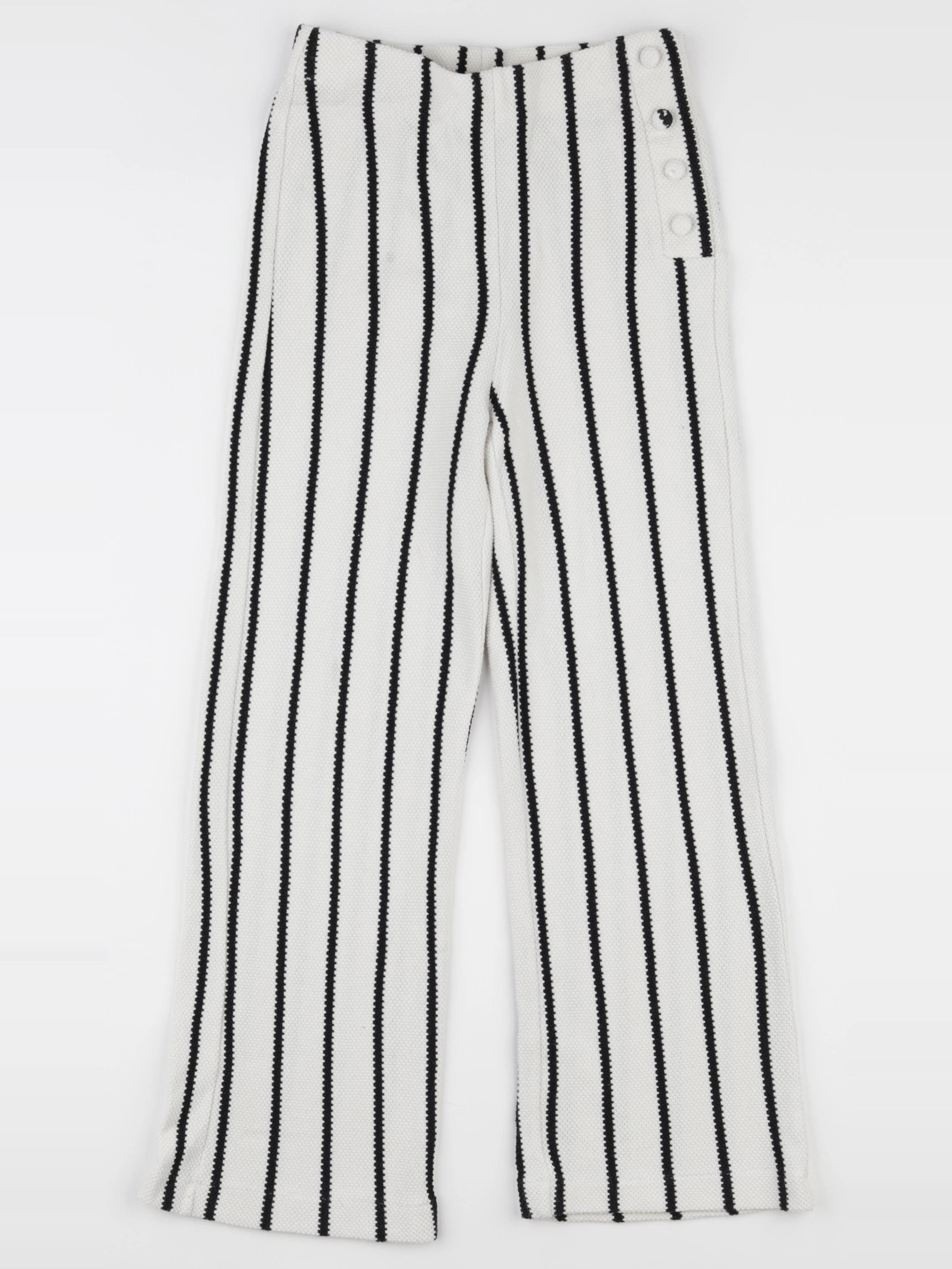 Zara - pantalon blanc, noir - 11/12 ans