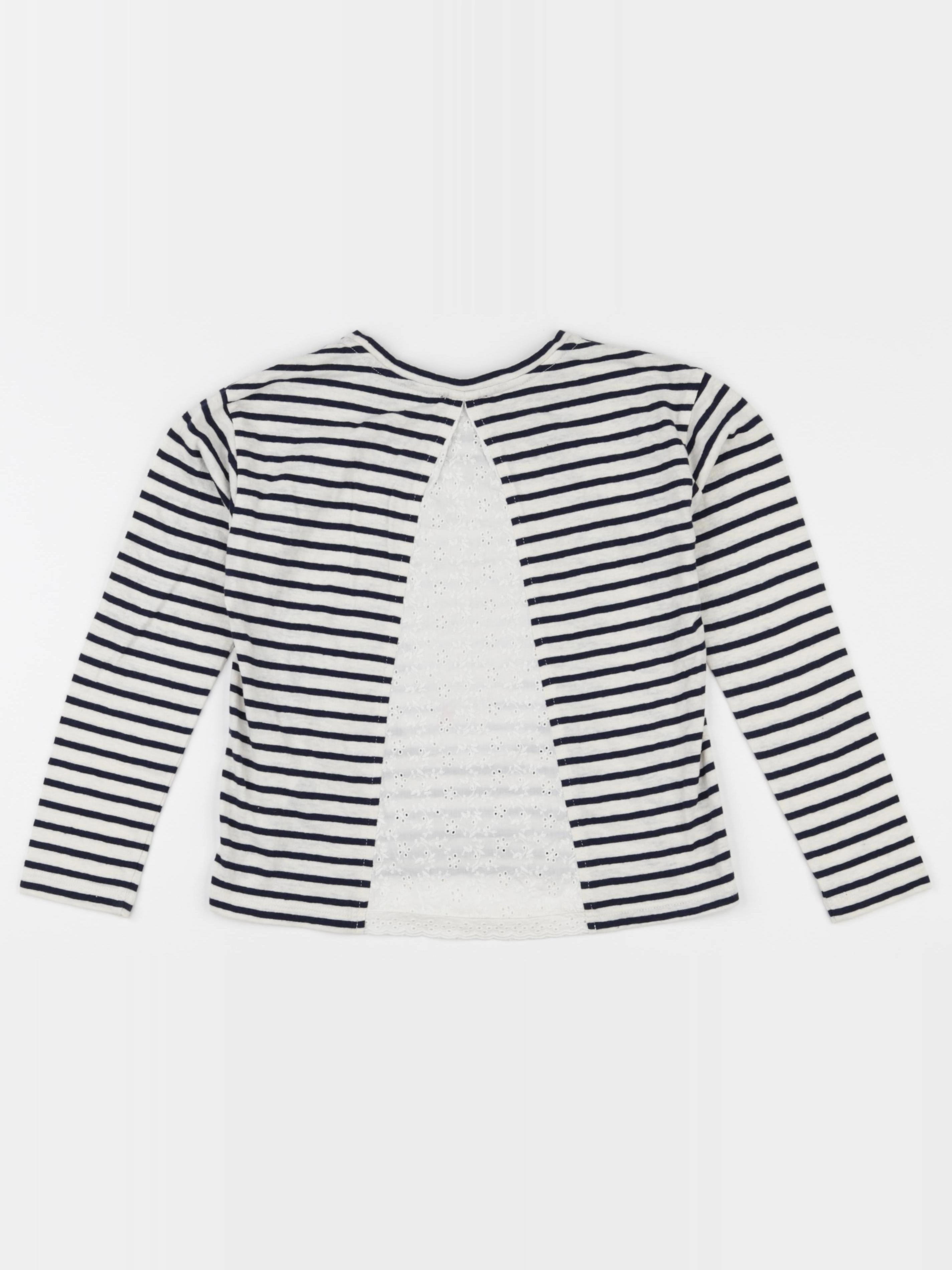 IKKS - tee-shirt blanc, bleu - 8 ans