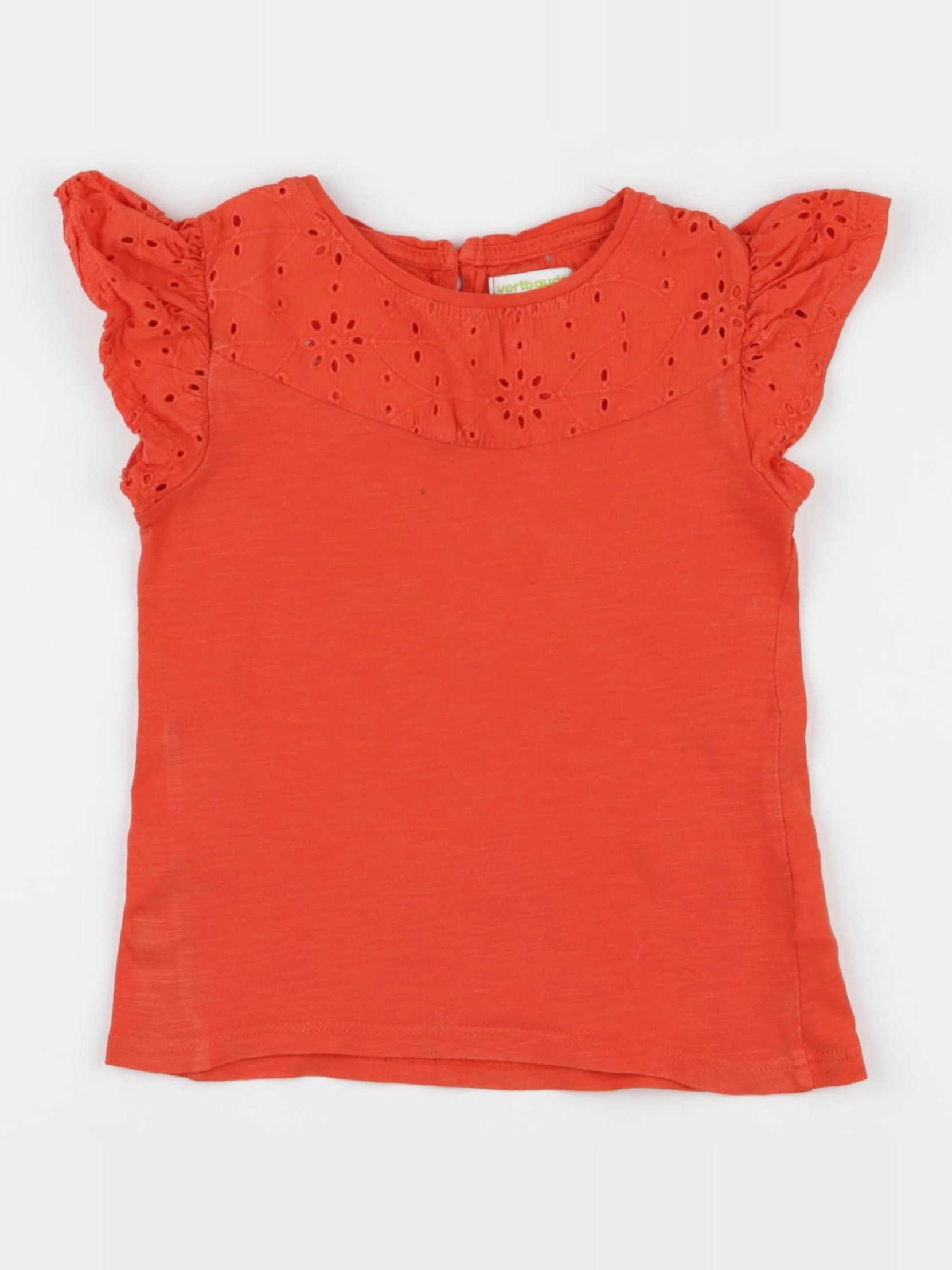 Vertbaudet - tee-shirt rouge - 5 ans