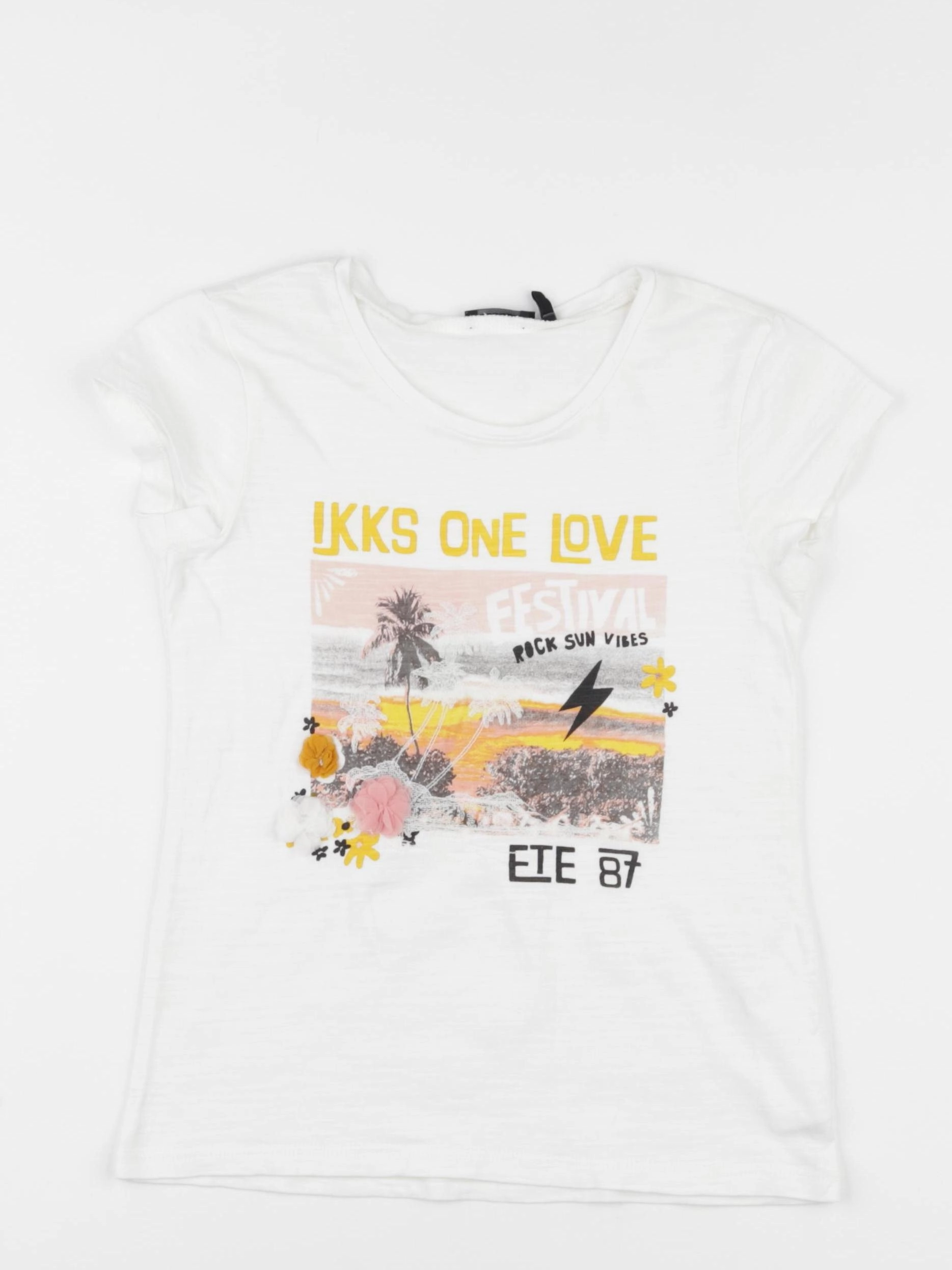 IKKS - tee-shirt blanc - 6 ans