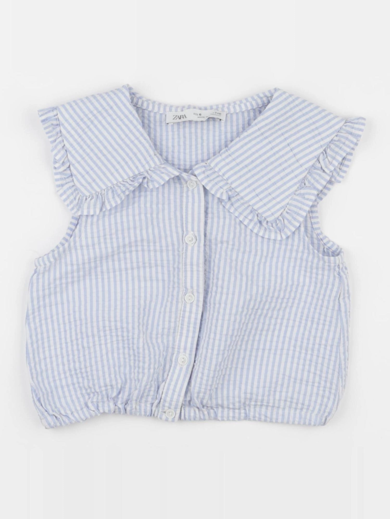 Zara - blouse blanc, bleu - 6 ans