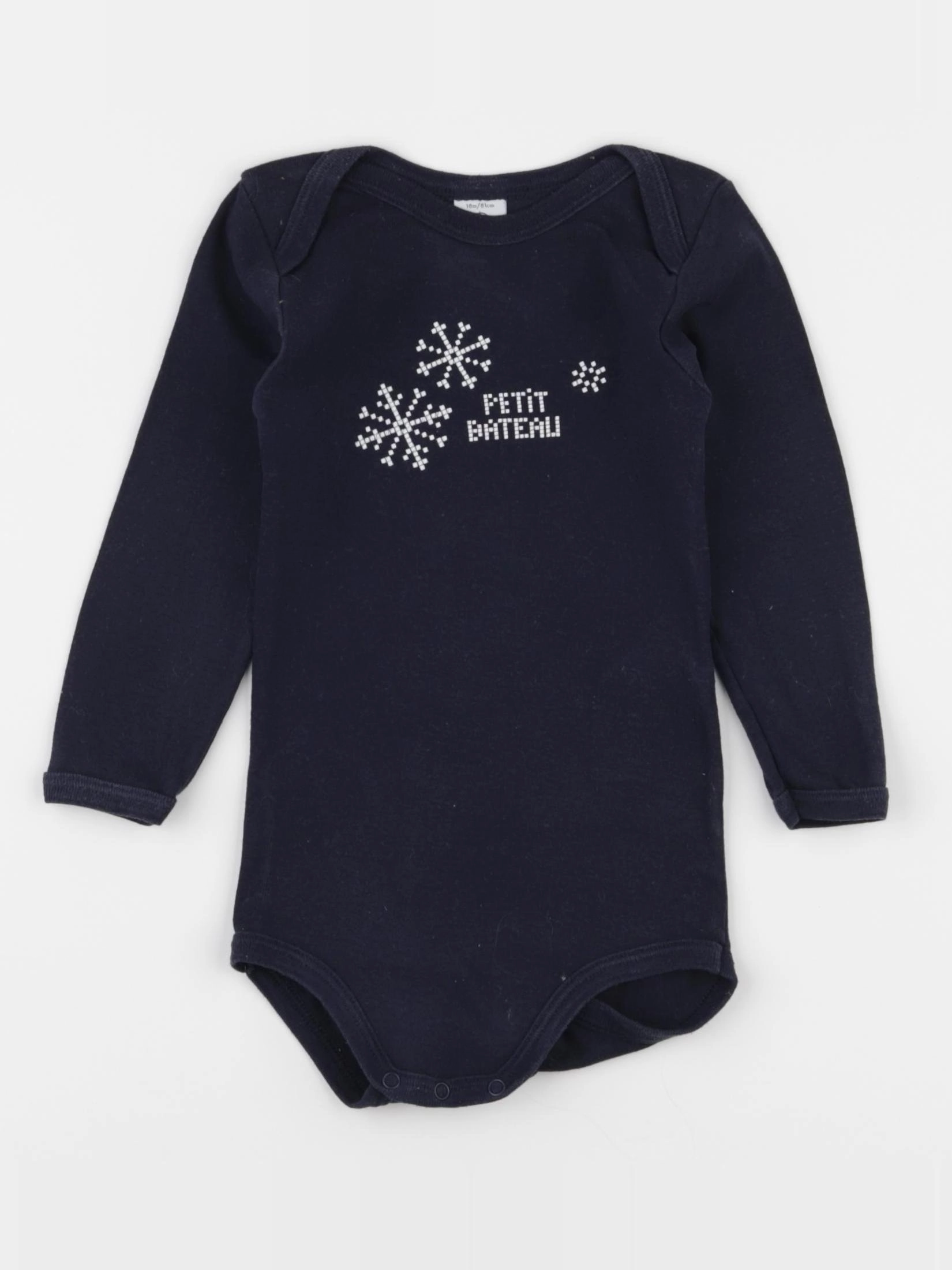 Petit Bateau - body bleu - 18 mois