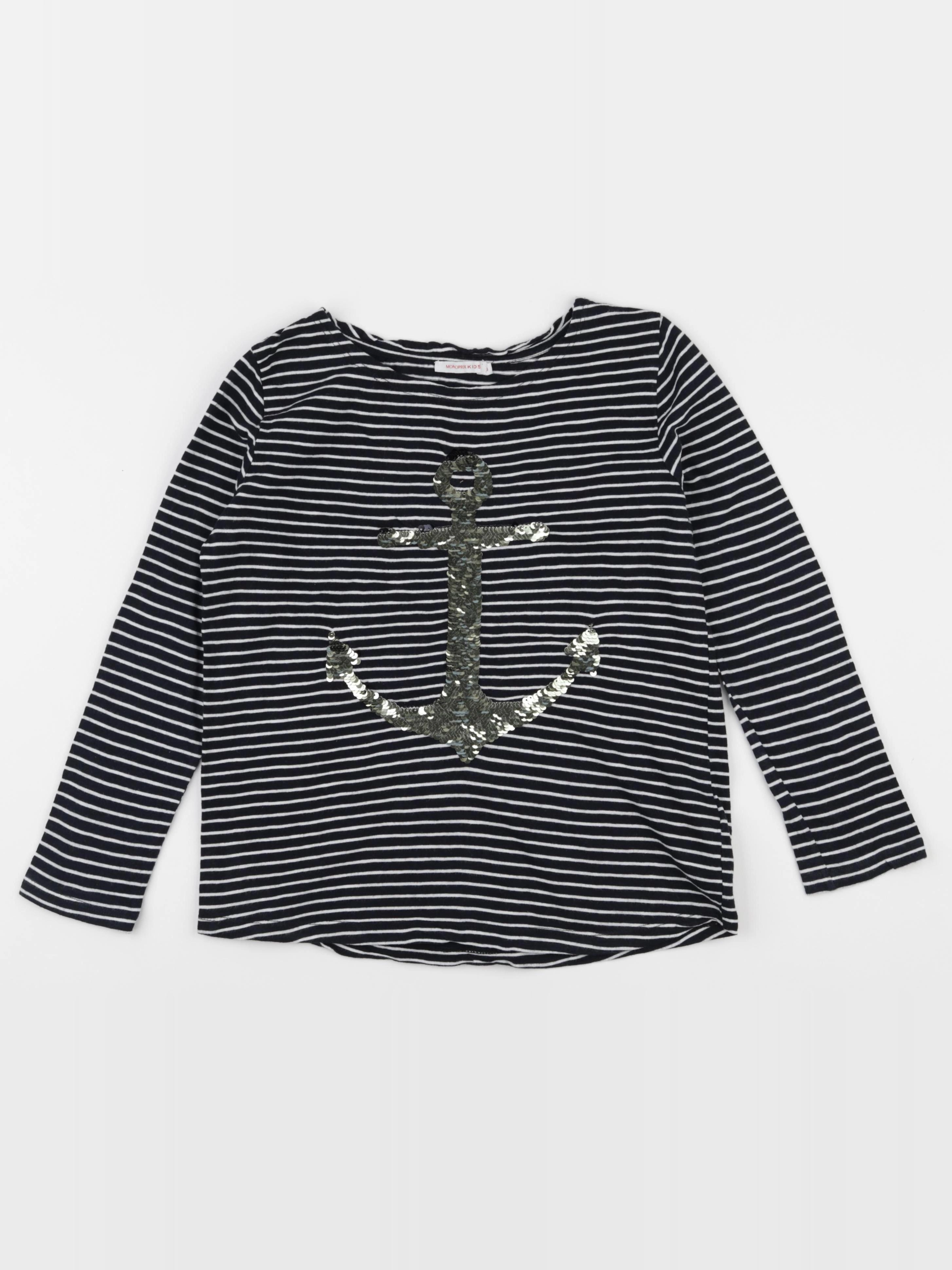 Monoprix - tee-shirt bleu - 8 ans