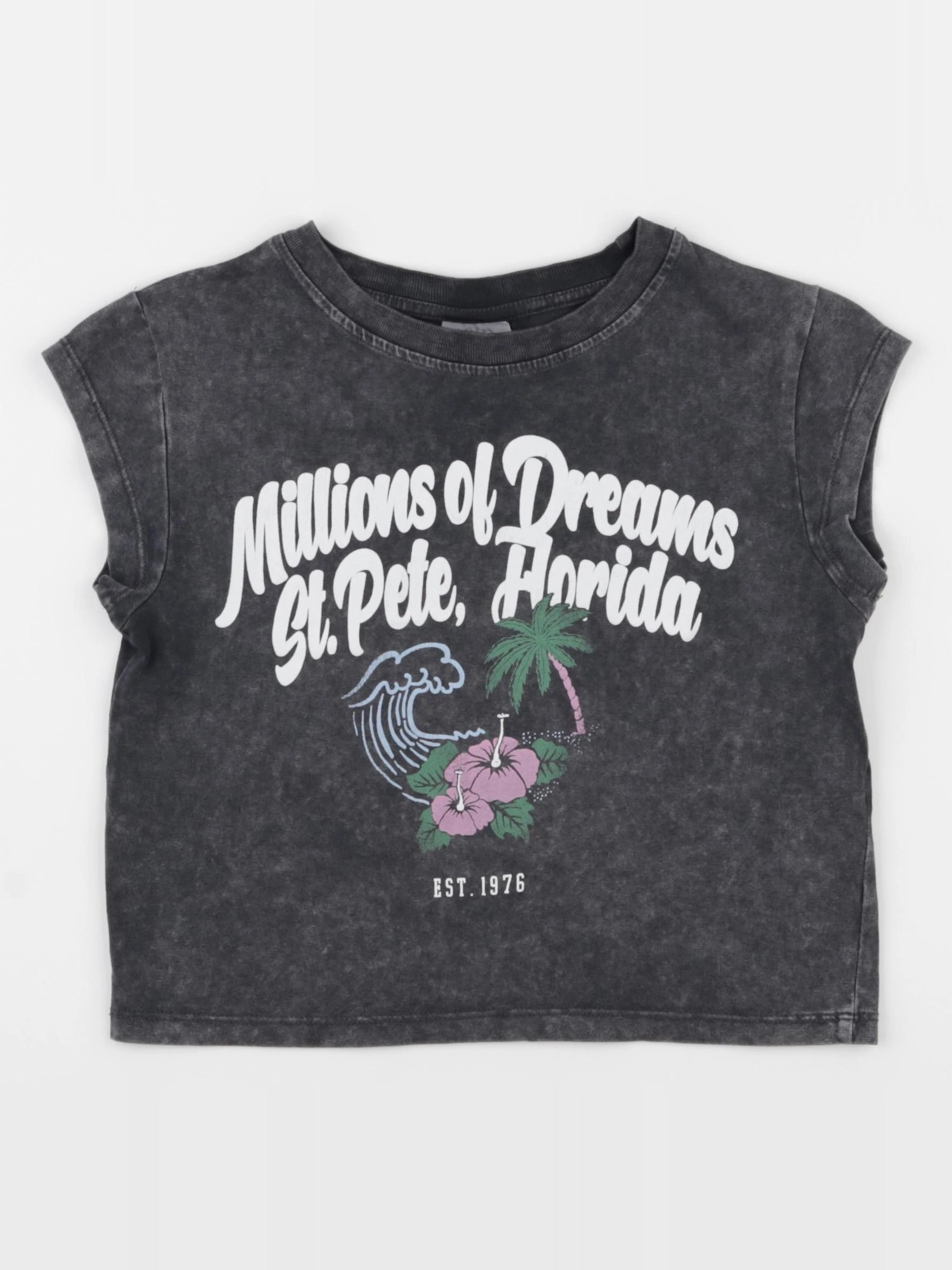 Zara - tee-shirt gris - 9/10 ans