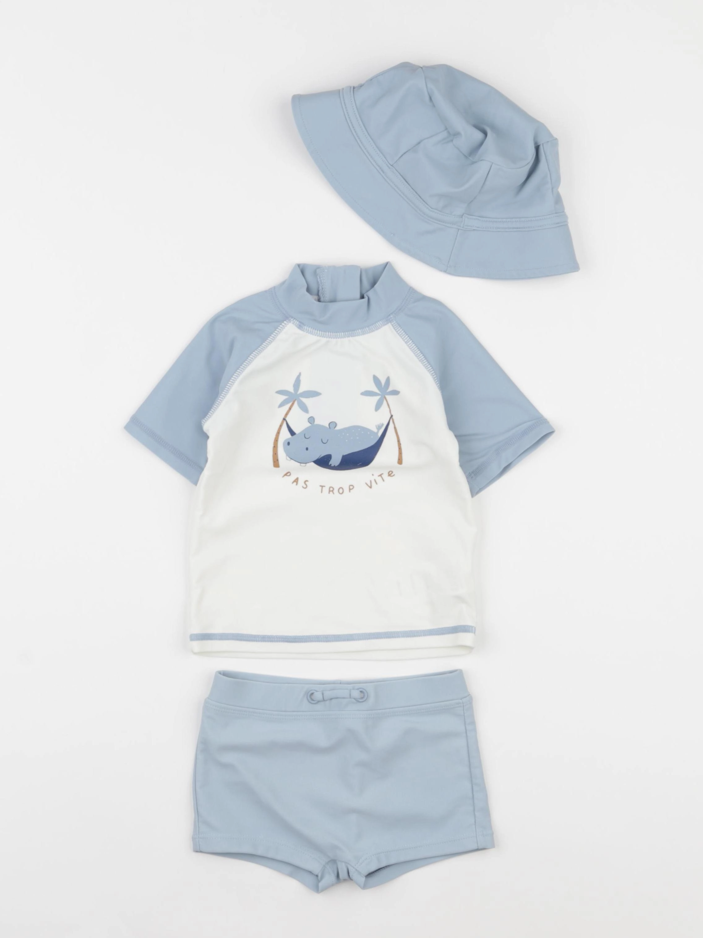 Vertbaudet - ensemble de bain bleu - 12 mois