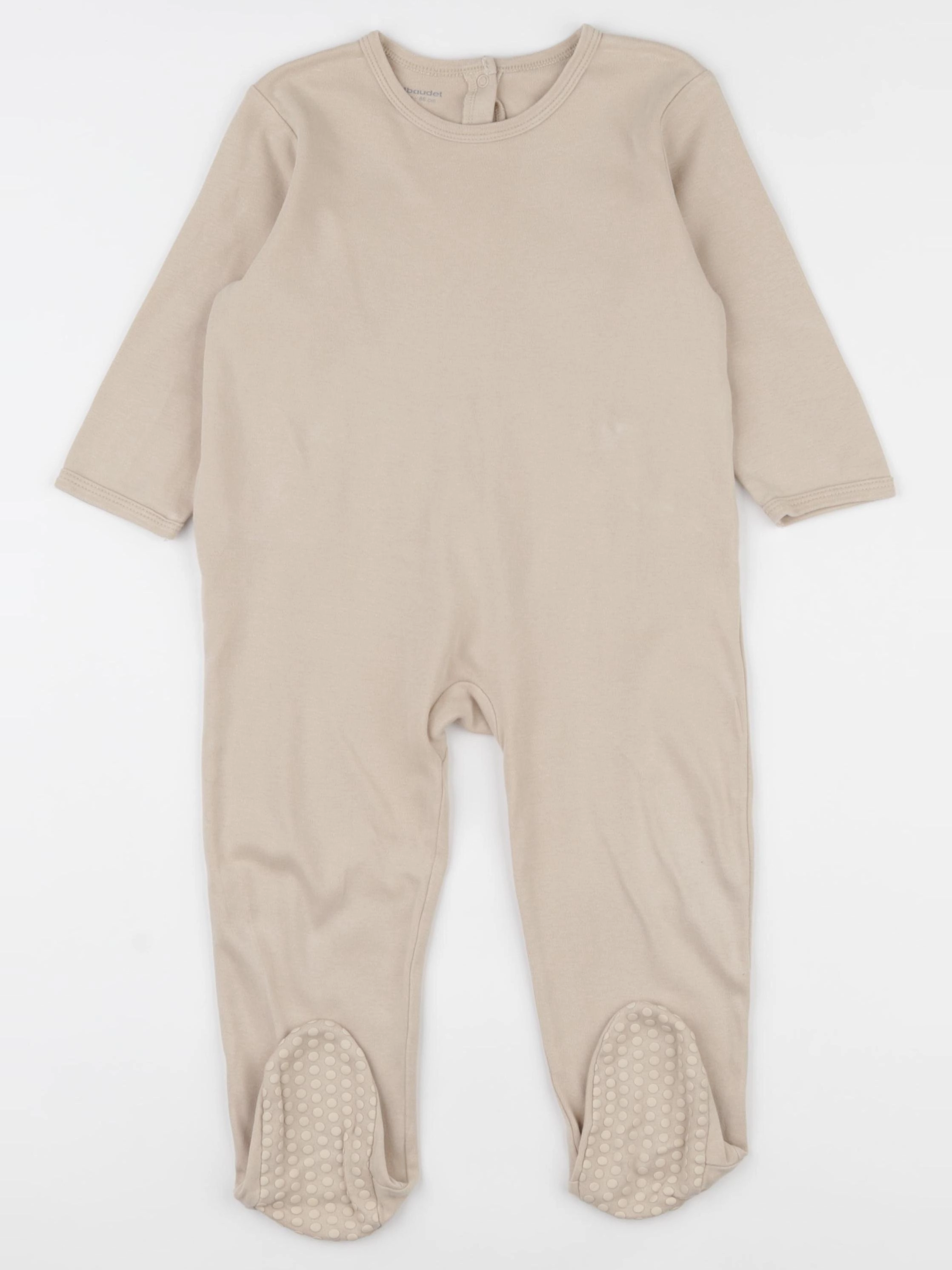 Vertbaudet - pyjama coton beige - 24 mois