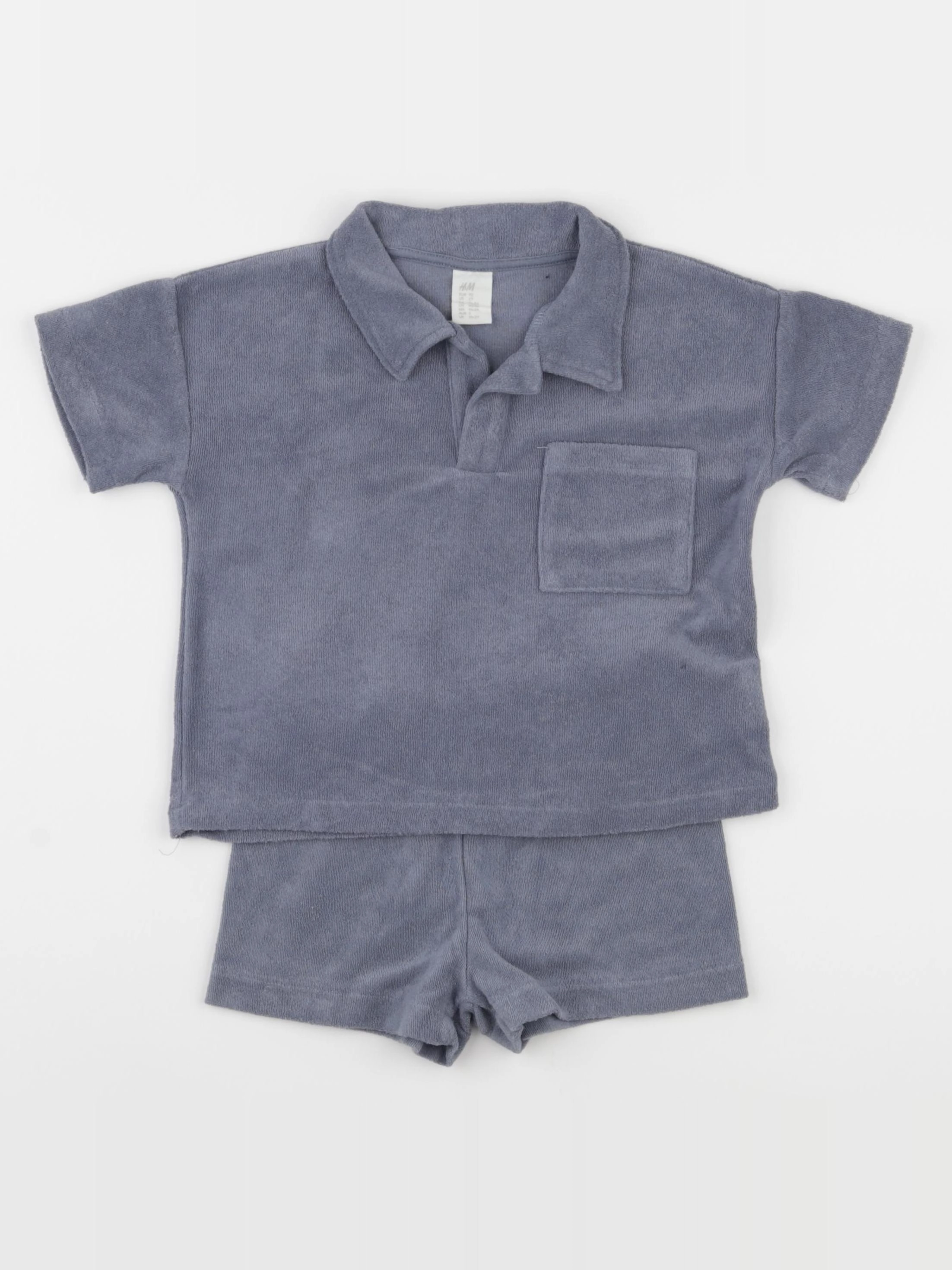 H&M - ensemble bleu - 18/24 mois