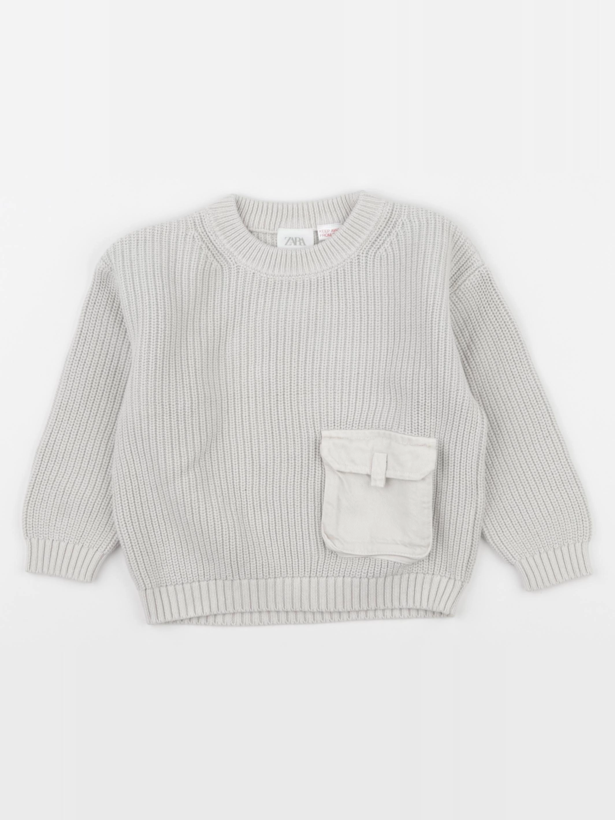 Zara - pull blanc - 2/3 ans