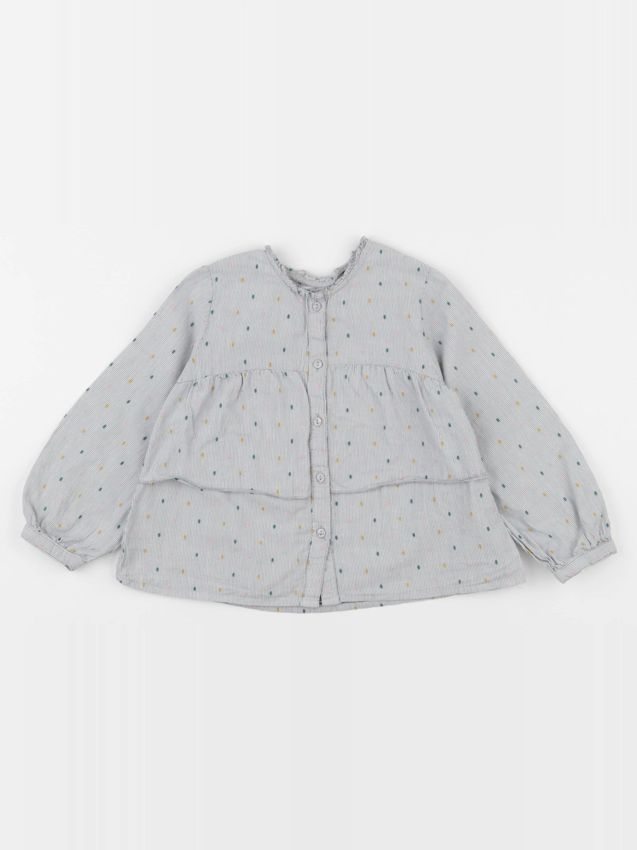 Zara - blouse bleu - 3/4 ans